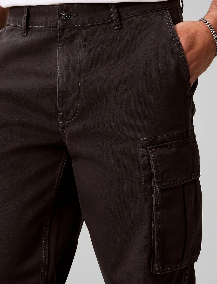 Calvin Klein Jeans - BAGGY UTILITY COTTON TWILL CARGO - volcanic ash - 4