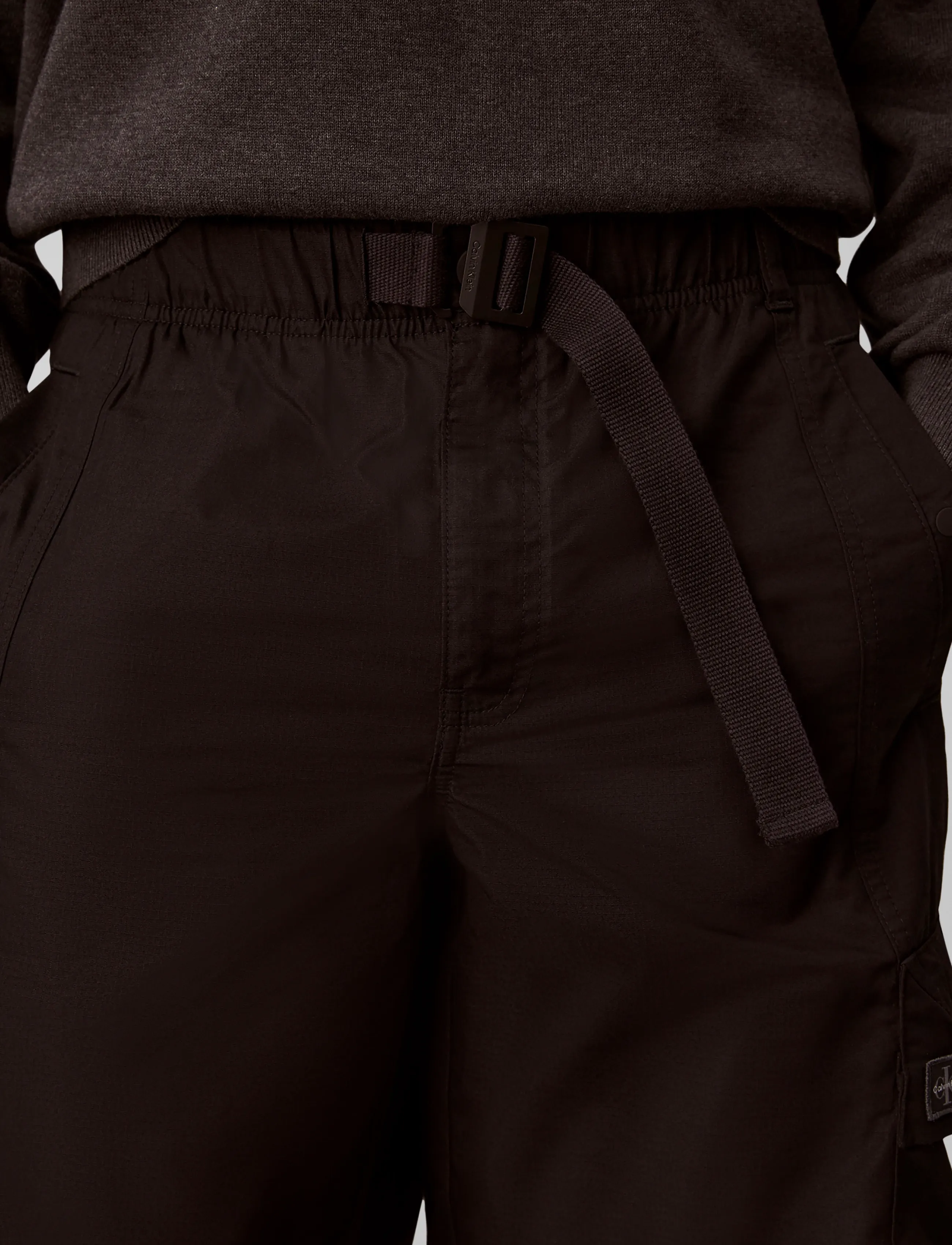 Calvin Klein Jeans - COTTON RIPSTOP CARGO PANT - black - 4