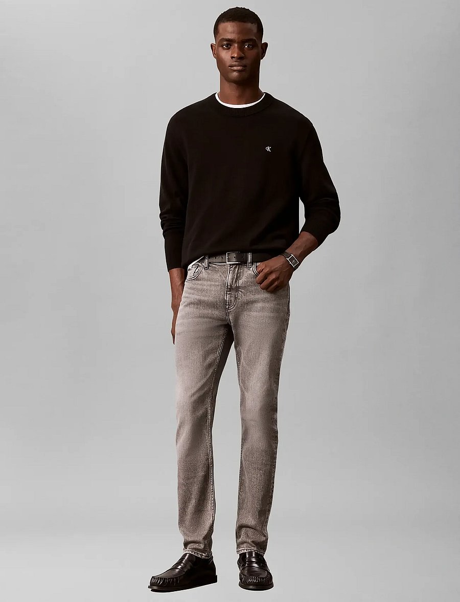 Calvin Klein Jeans - SLIM TAPER BASALT JEAN - slim-fit jeans - basalt - 0