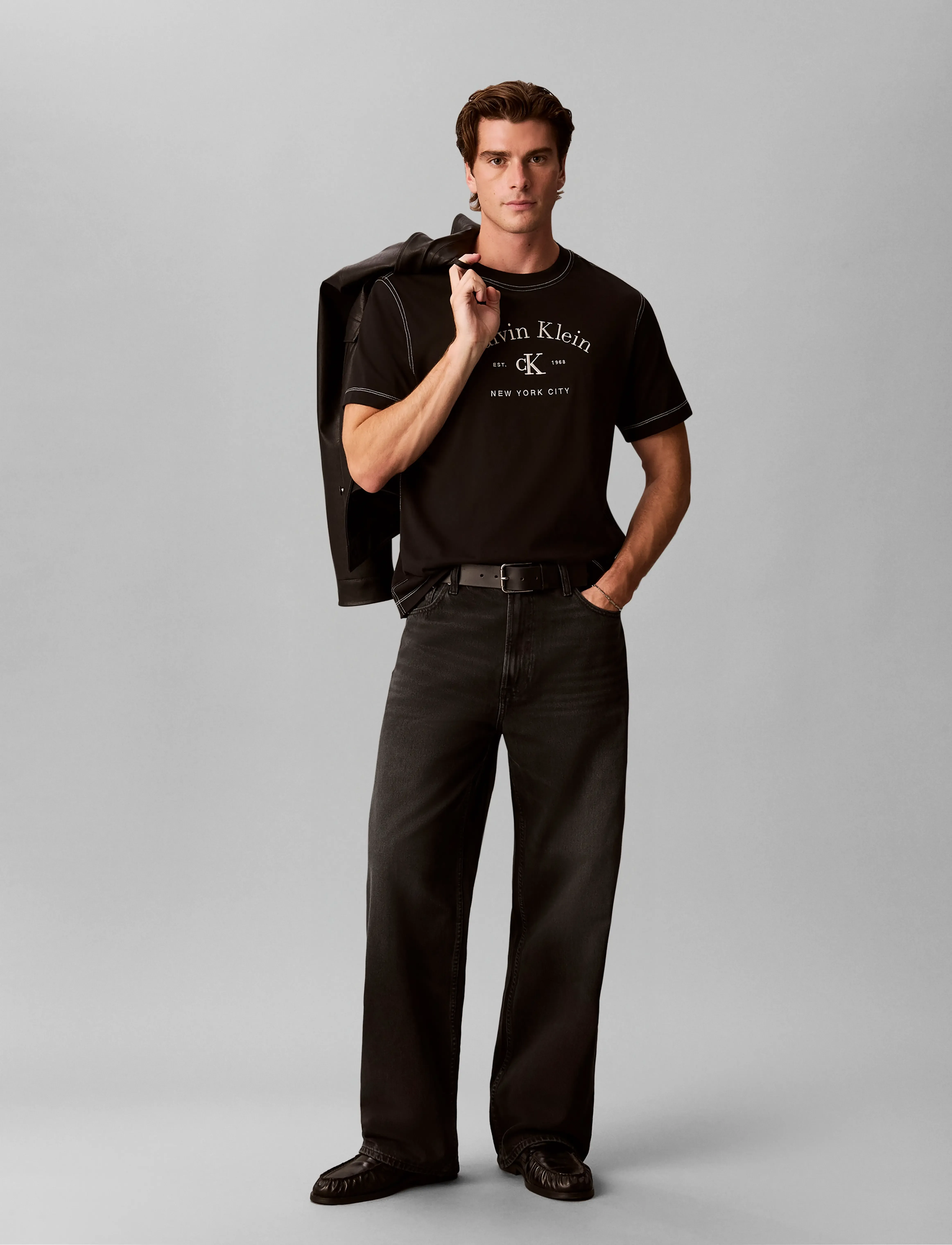 Calvin Klein Jeans - BAGGY MIDNIGHT EMERALD JEAN - midnight emerald - 0