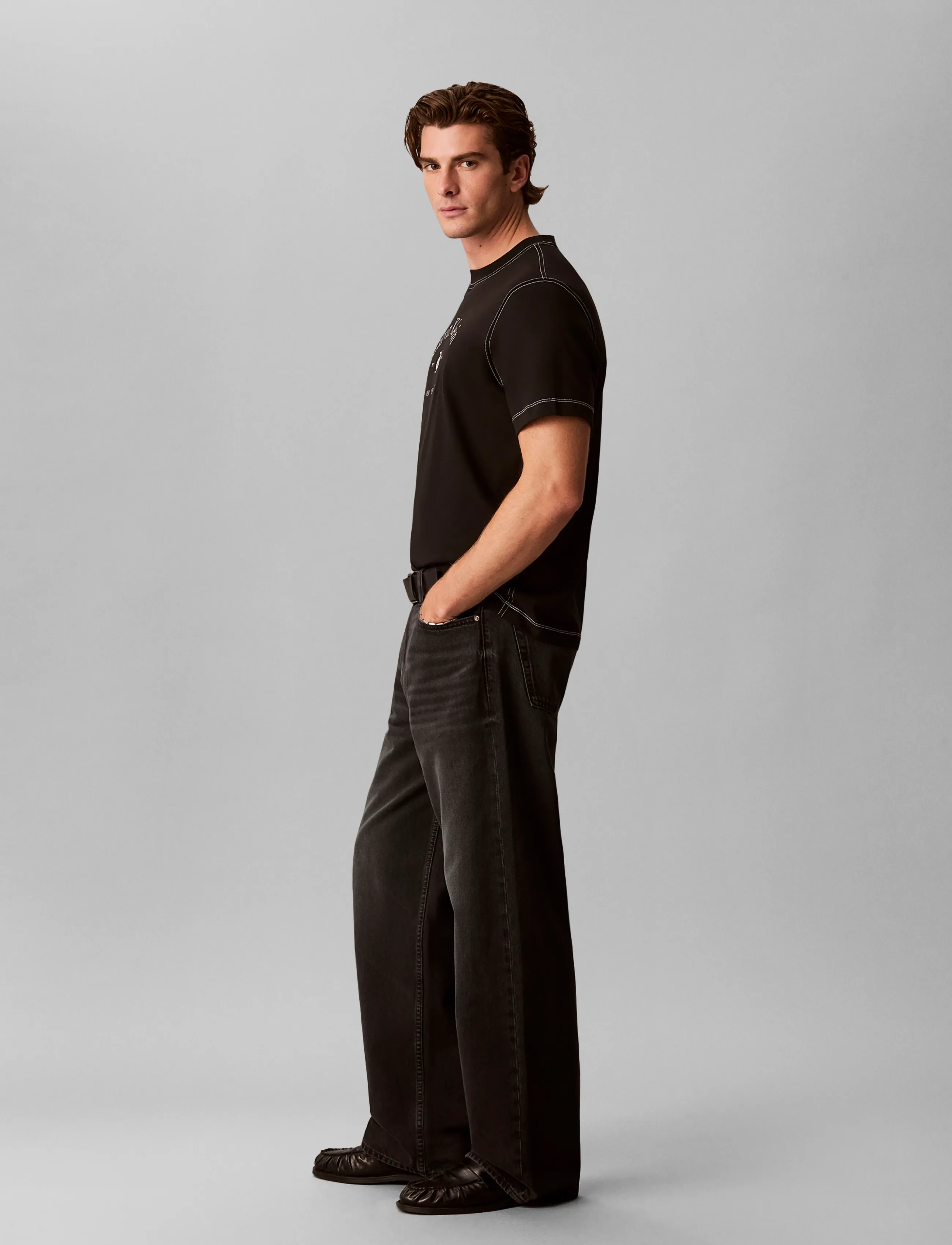 Calvin Klein Jeans - BAGGY MIDNIGHT EMERALD JEAN - midnight emerald - 5
