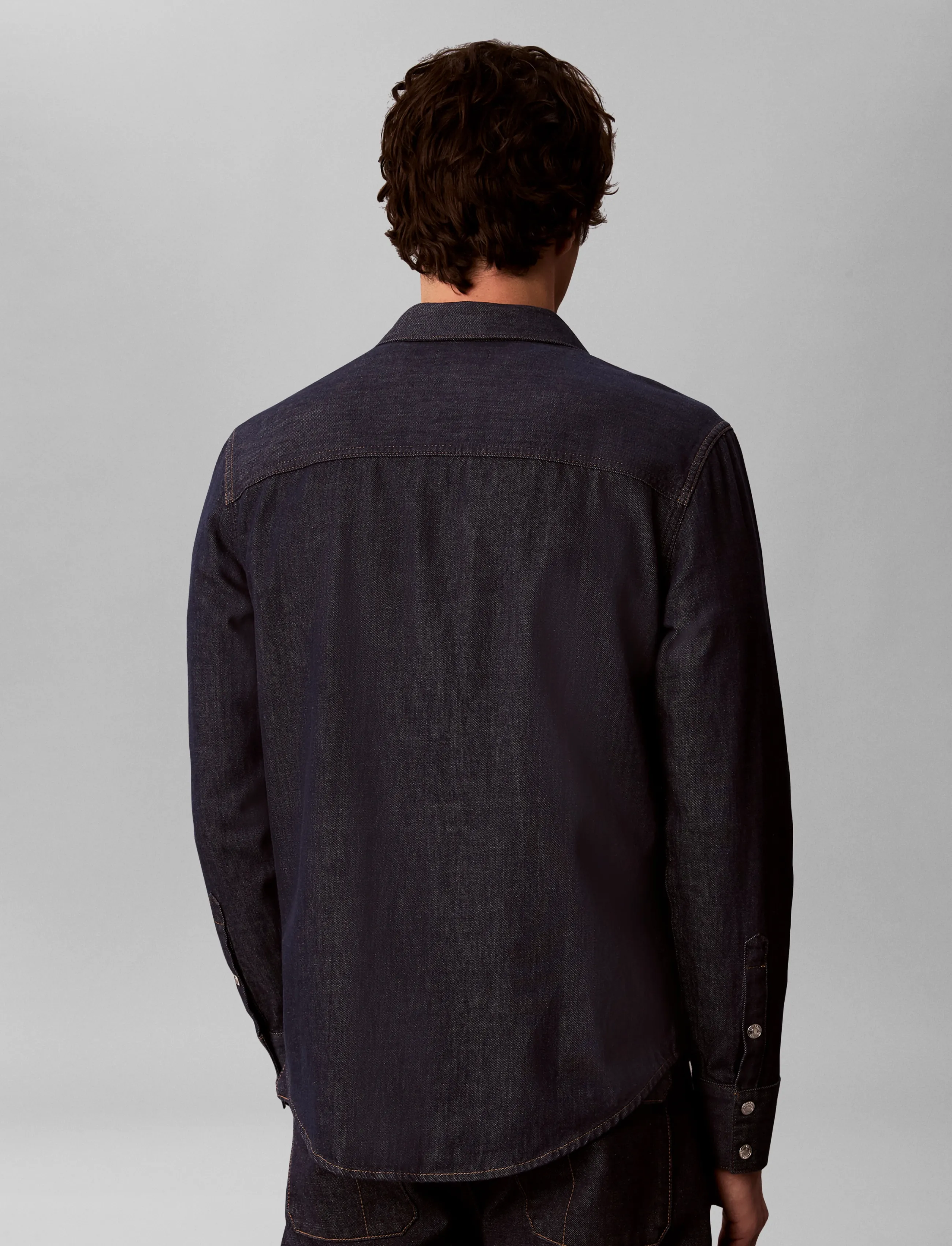 Calvin Klein Jeans - ICONIC INDIGO WSTRN DNM SHIRT - jeansskjortor - iconic indigo - 2