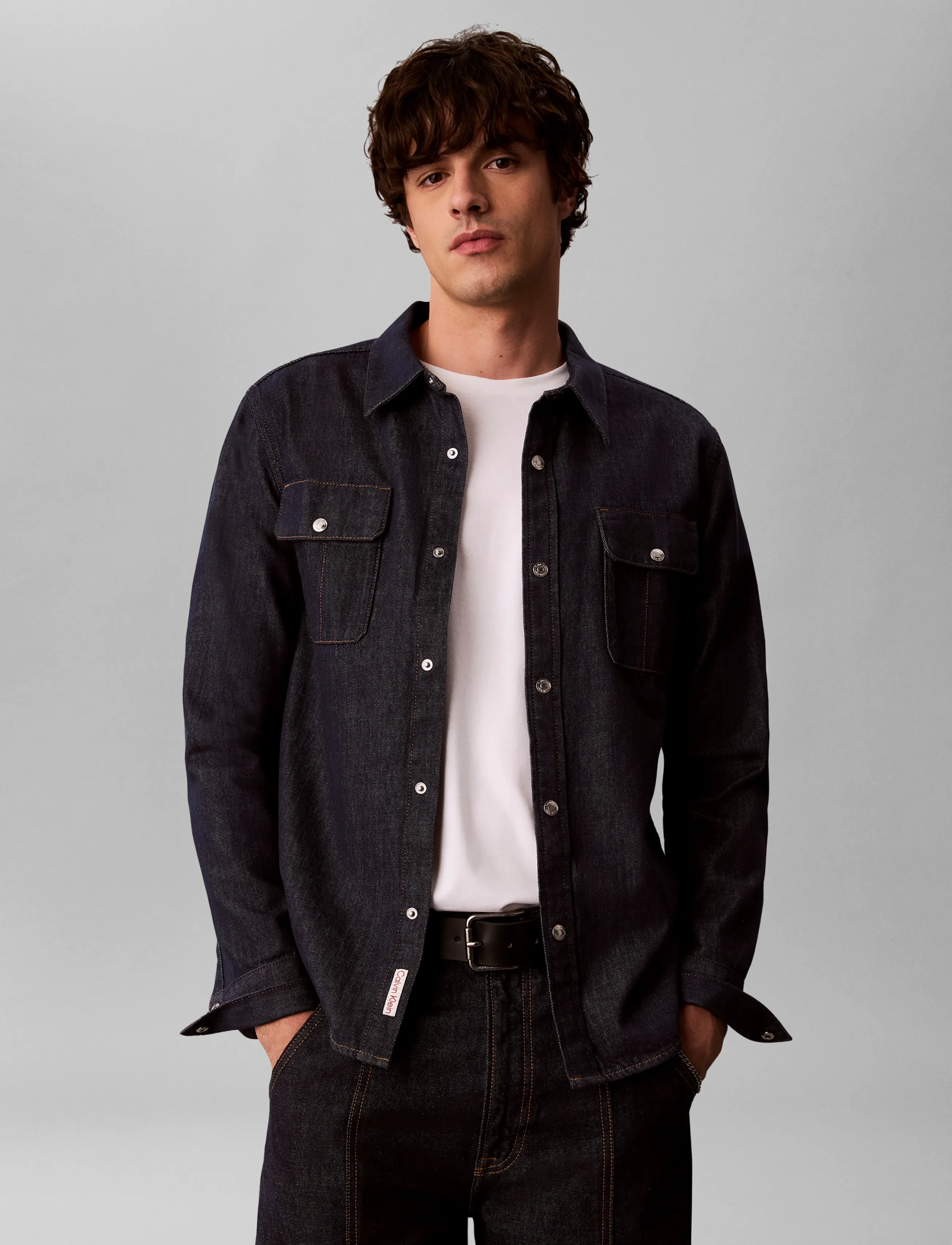 Calvin Klein Jeans - ICONIC INDIGO WSTRN DNM SHIRT - jeansskjortor - iconic indigo - 3