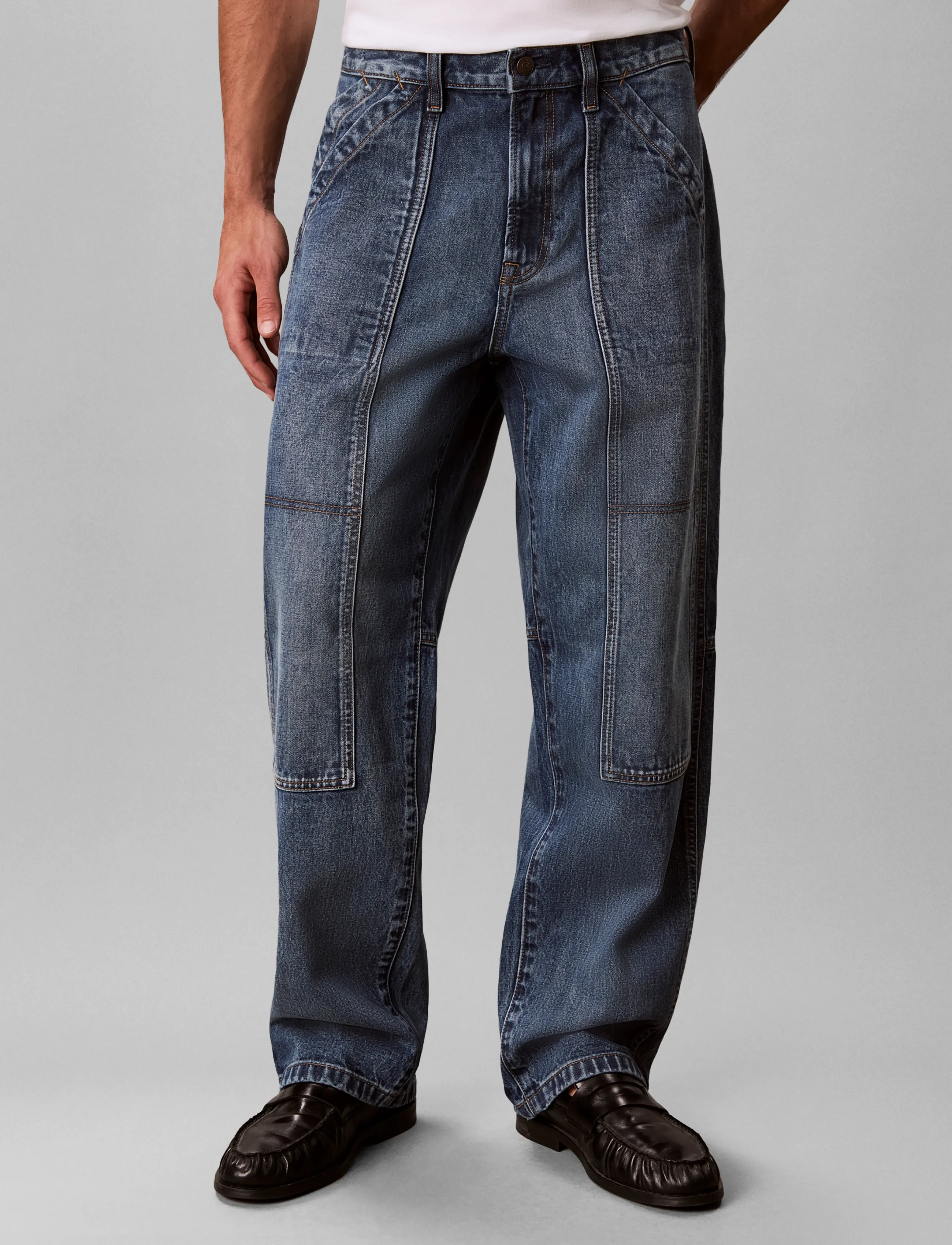 Calvin Klein Jeans - DOUBLE CARPENTER JEAN SHORT LINE - short line - 3
