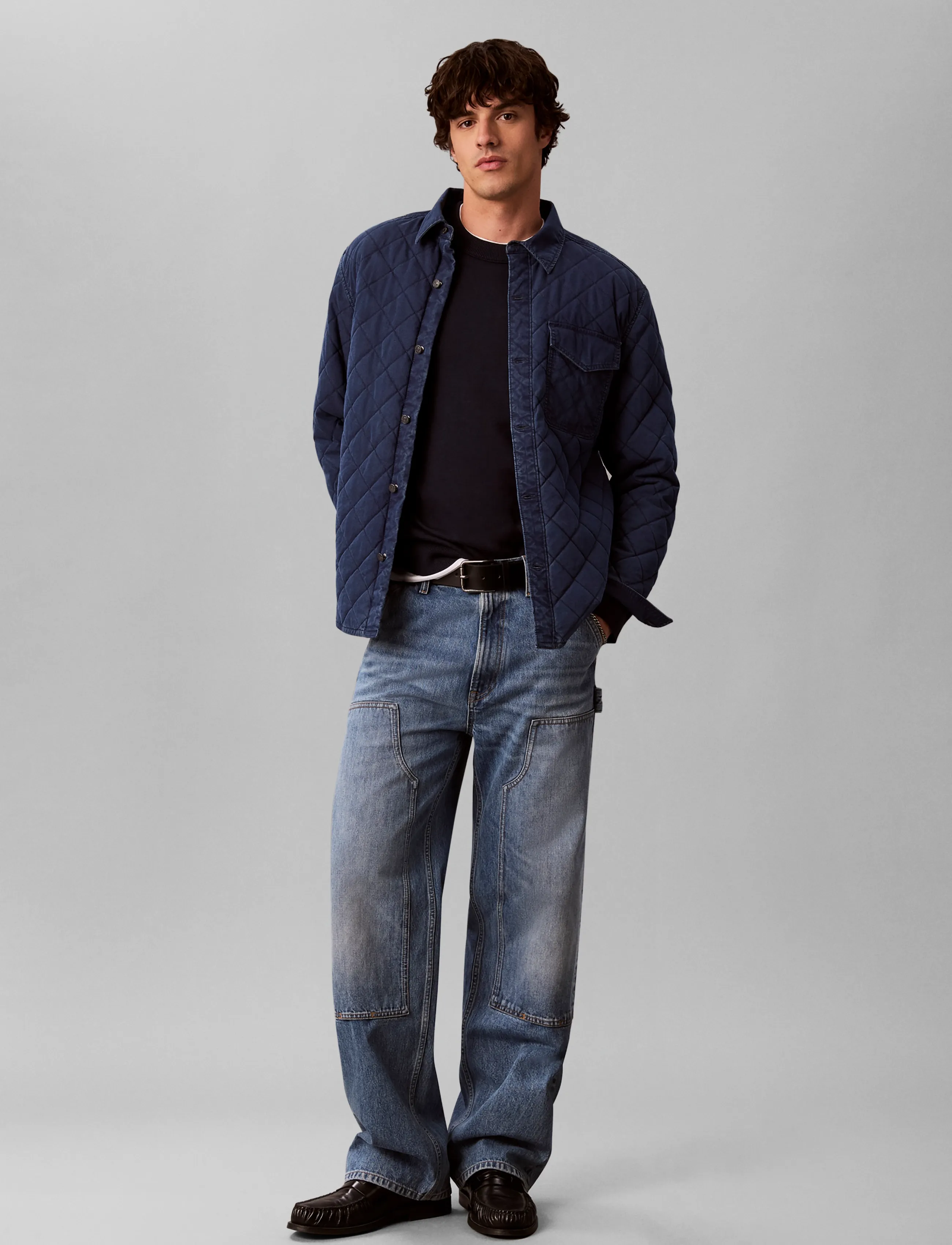 Calvin Klein Jeans QUILTED NYLON OVERSHIRT APPALACH - Osta stiili järgi - APPALACHIAN / navy