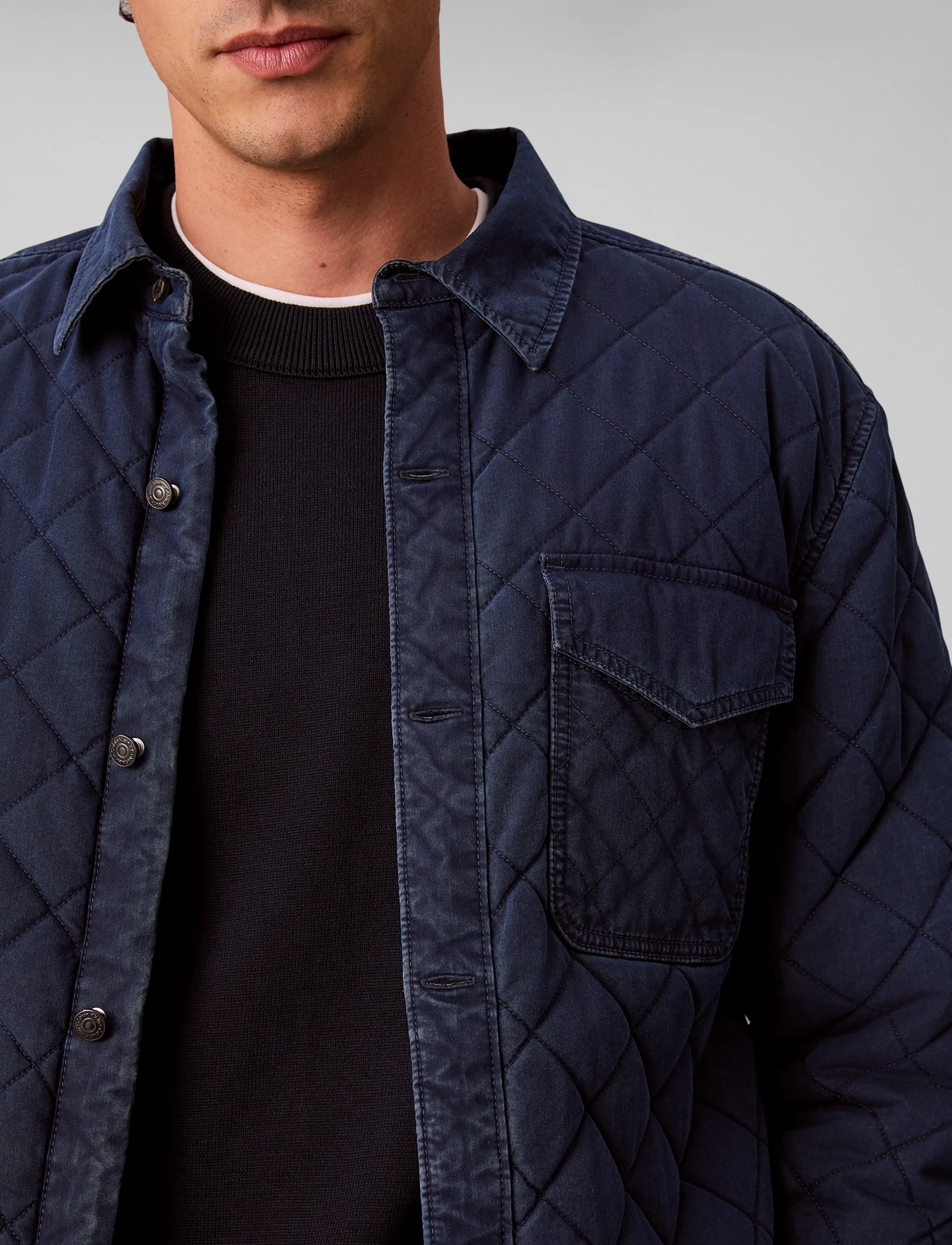 Calvin Klein Jeans - QUILTED NYLON OVERSHIRT APPALACH - fall jackets - appalachian - 4