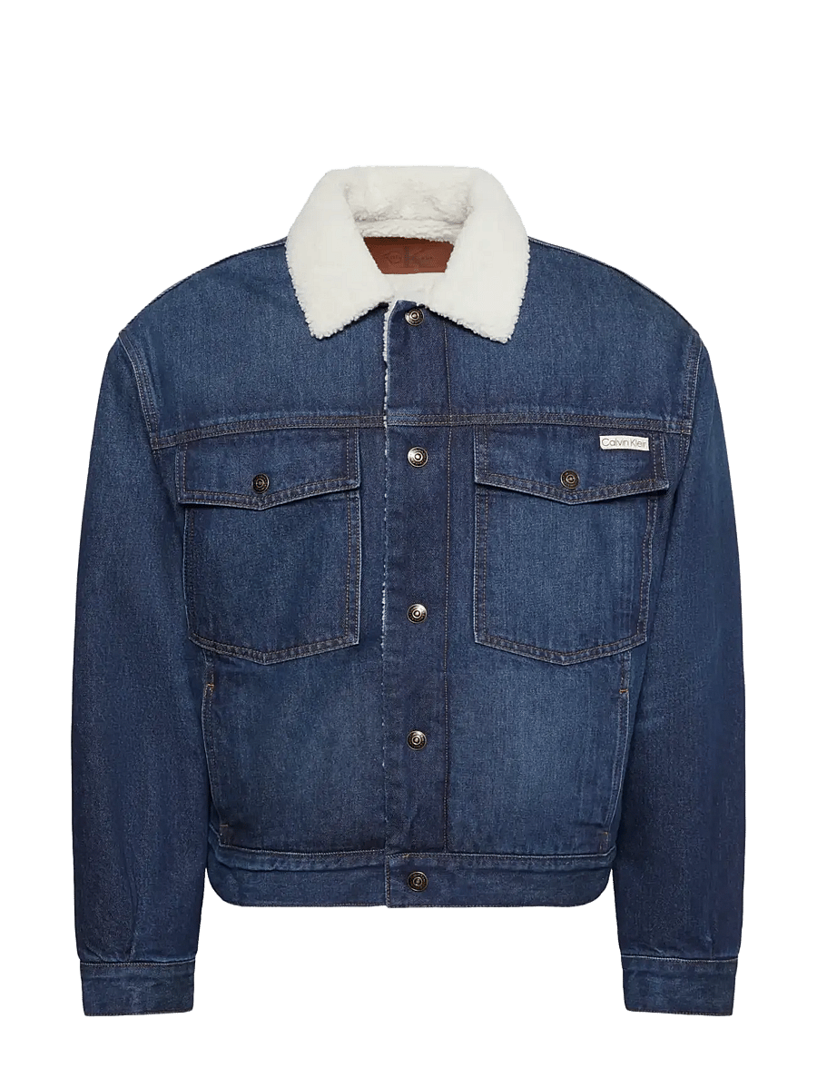 Calvin Klein Jeans - ARCHIVE 90S SHERPA TRUCKER CLAYT - lined denim jackets - clayton stone - 1