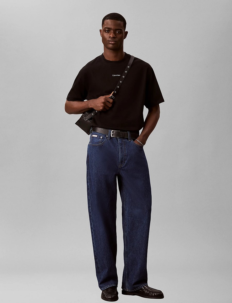 Calvin Klein Jeans - SS RXLD 16S JEANS IMAGE BACK GRA - kurzärmelige t-shirts - black - 0