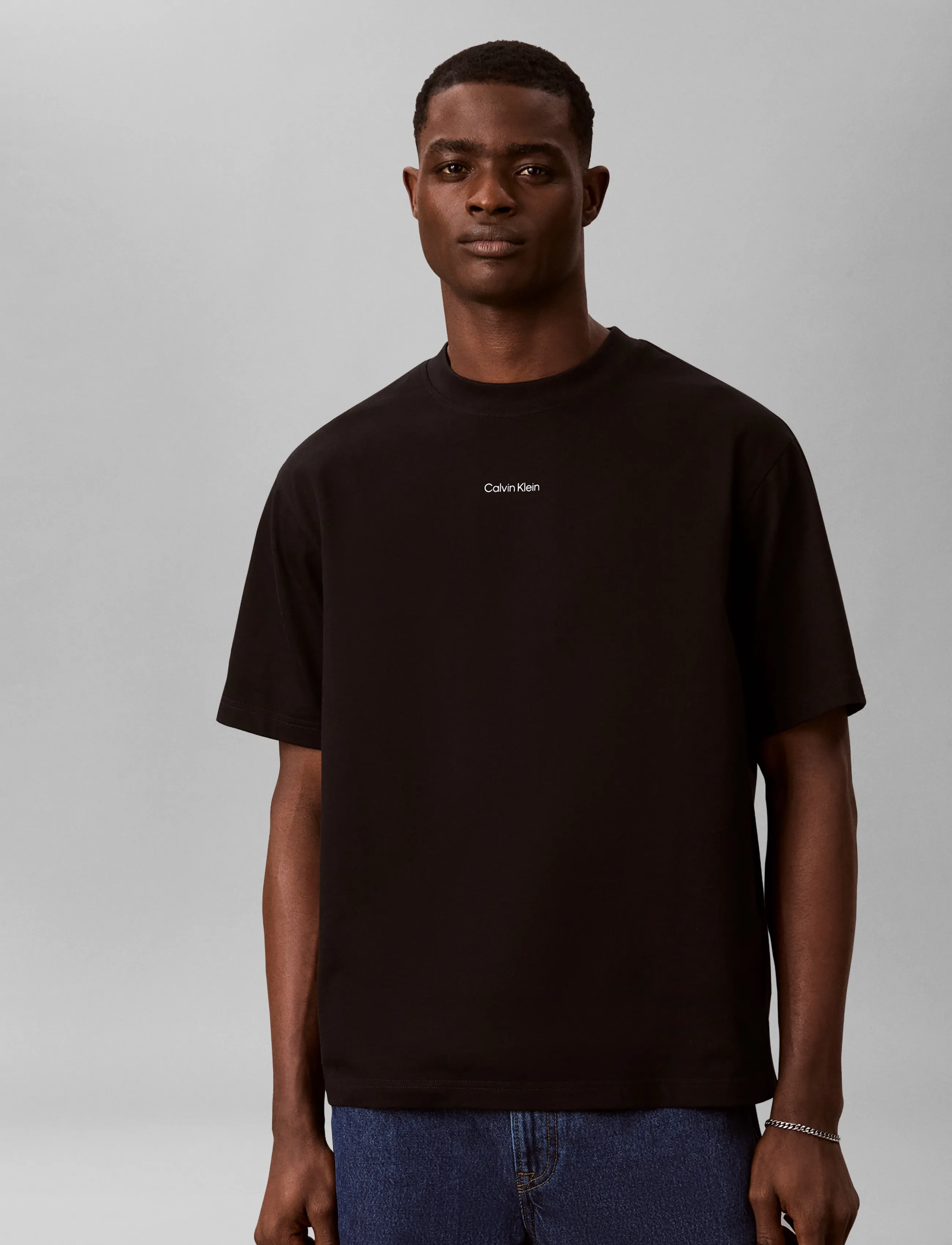Calvin Klein Jeans - SS RXLD 16S JEANS IMAGE BACK GRA - kurzärmelige t-shirts - black - 3