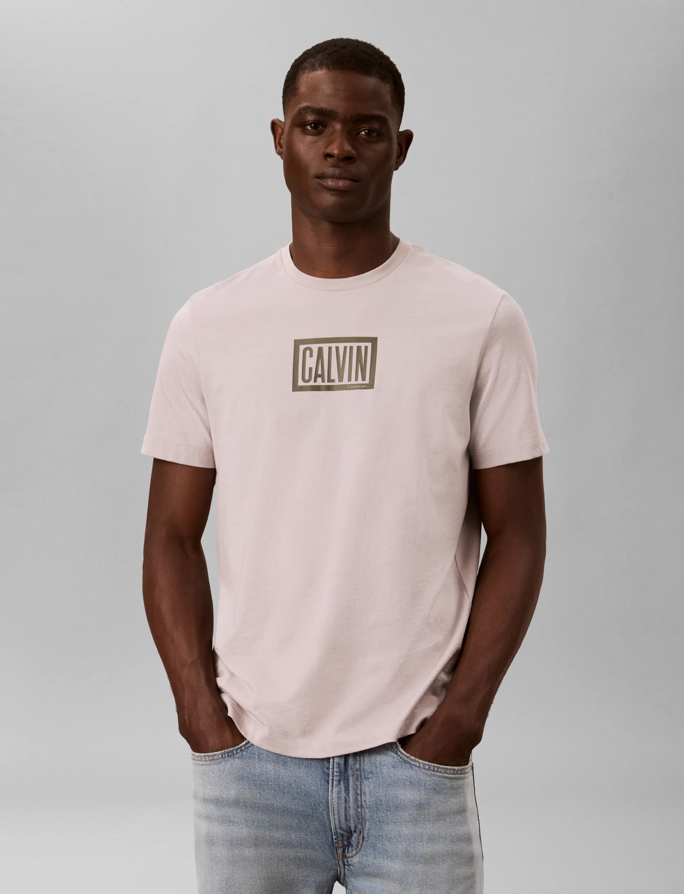Calvin Klein Jeans - SS 30S EU BOXED CALVIN GRAPHIC T - lühikeste varrukatega t-särgid - ashes of roses - 3