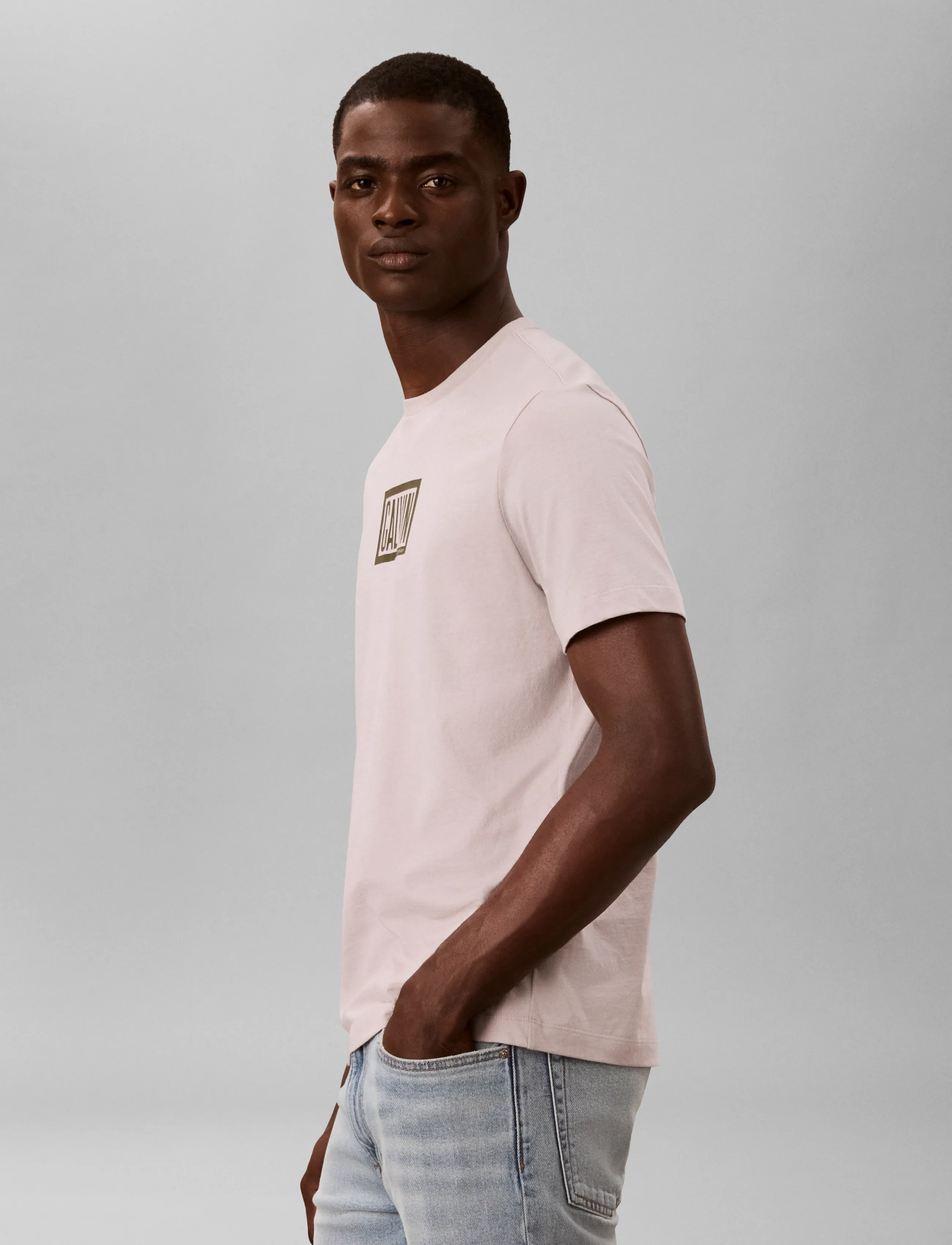 Calvin Klein Jeans - SS 30S EU BOXED CALVIN GRAPHIC T - lühikeste varrukatega t-särgid - ashes of roses - 5