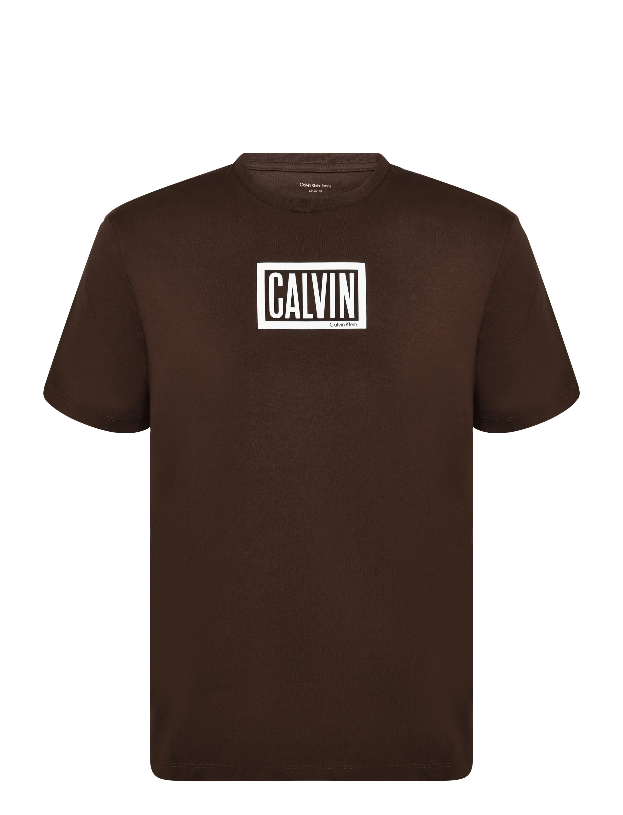 Calvin Klein Jeans SS 30S EU BOXED CALVIN GRAPHIC T - Shoppa efter stil - BROWN CORK / brown