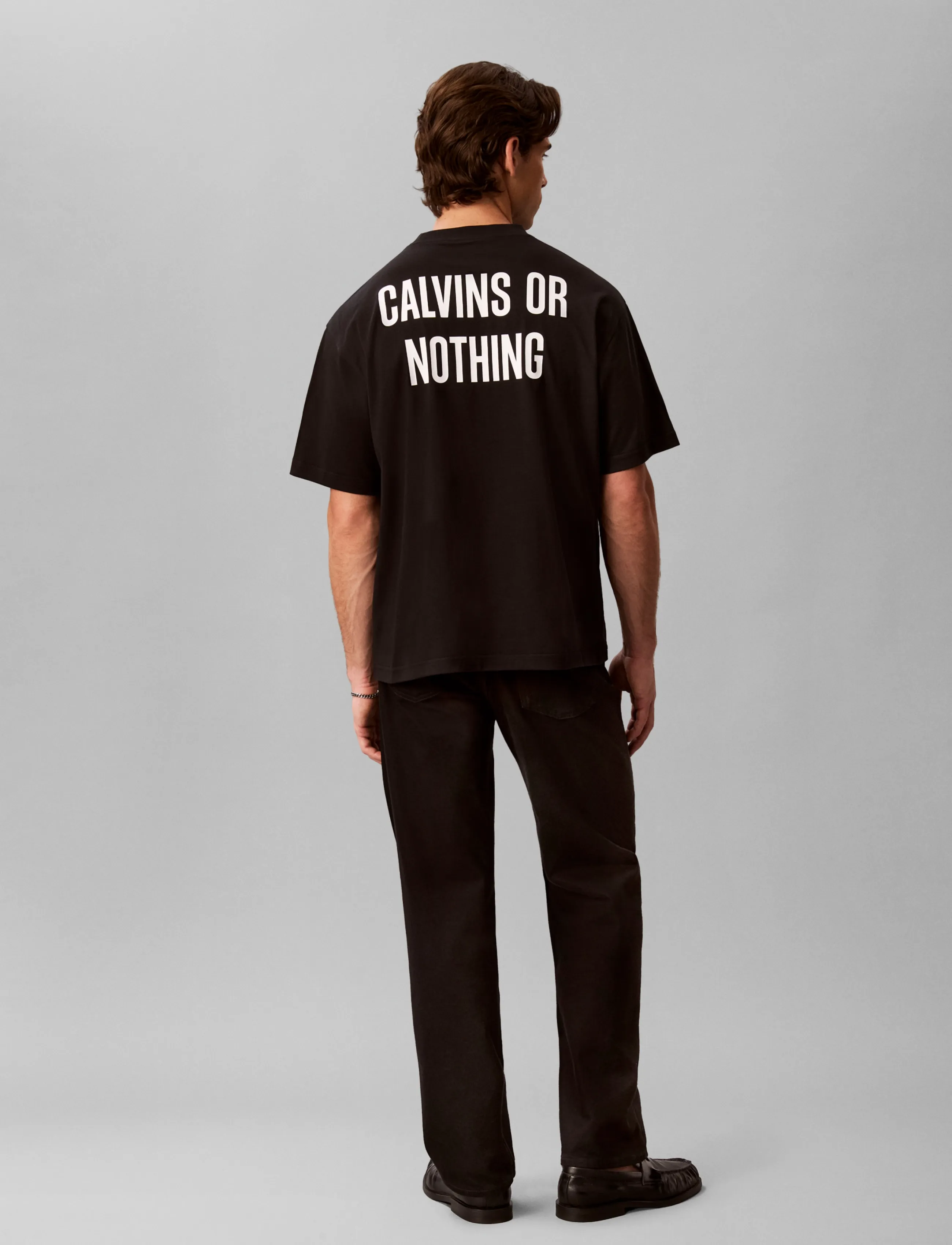 Calvin Klein Jeans - SS RLX 20S CALVIN OR NTHING BCK - lühikeste varrukatega t-särgid - black - 2