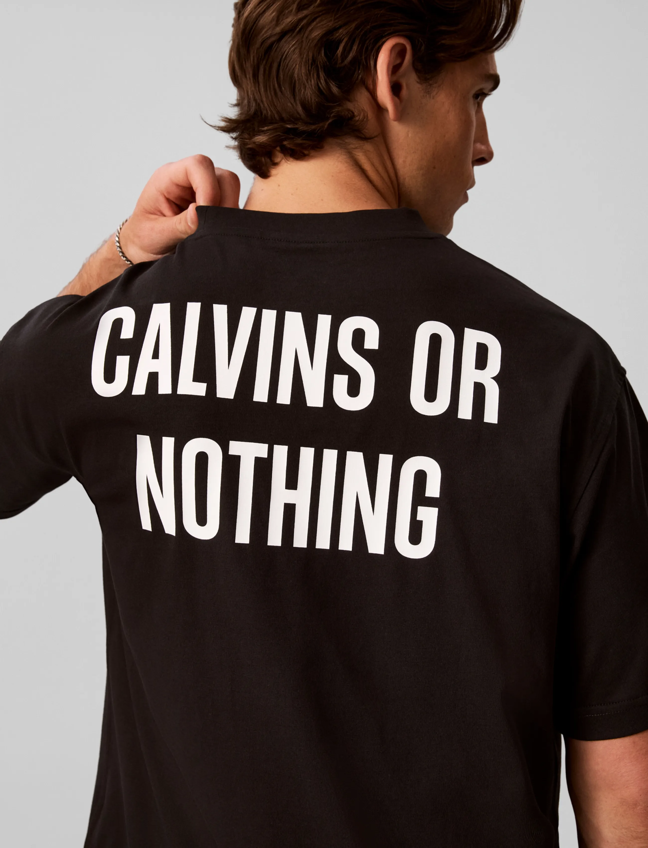 Calvin Klein Jeans - SS RLX 20S CALVIN OR NTHING BCK - lühikeste varrukatega t-särgid - black - 5