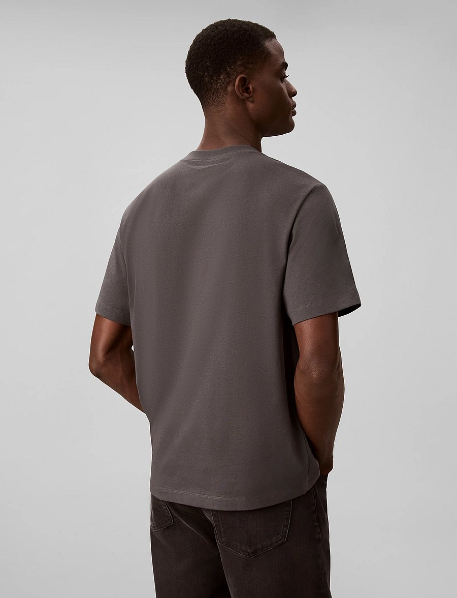 Calvin Klein Jeans - SS 20s EZ Distressd Mnlgo Graphi - kurzärmelige t-shirts - volcanic ash - 2