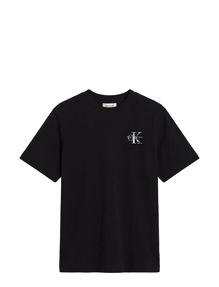 Calvin Klein Jeans - SS EZ 20S DISTRESS MNLGO BCK GRA - kurzärmelige t-shirts - black - 1