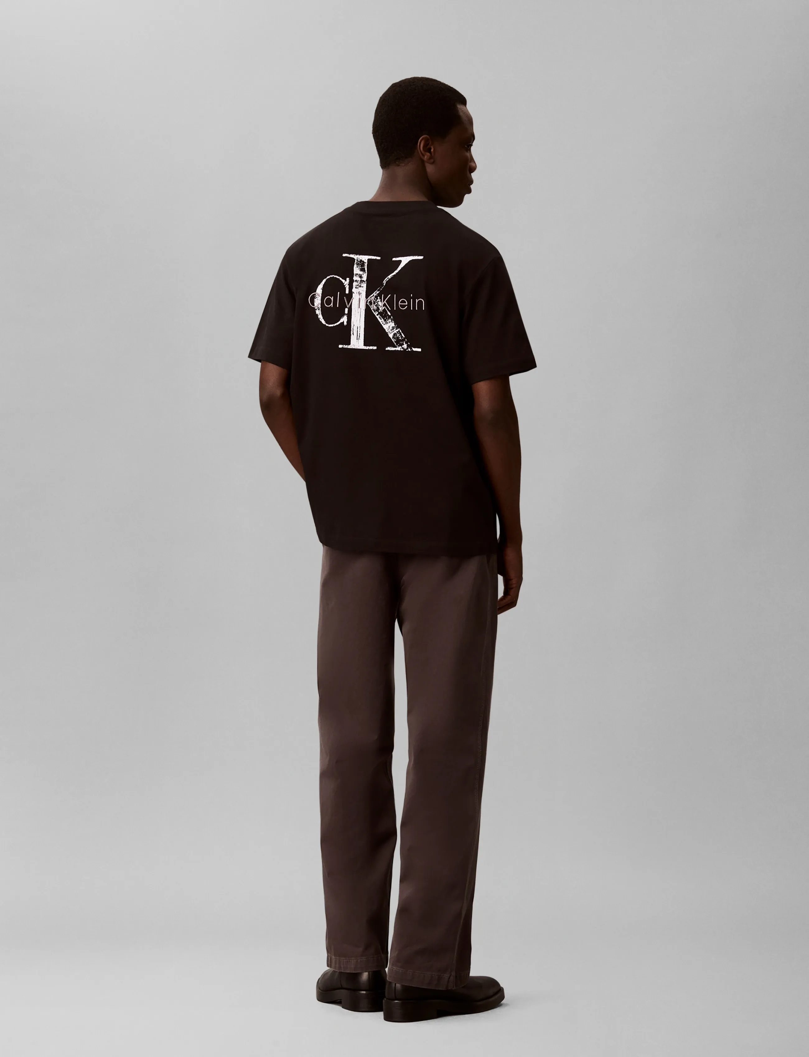 Calvin Klein Jeans - SS EZ 20S DISTRESS MNLGO BCK GRA - black - 2