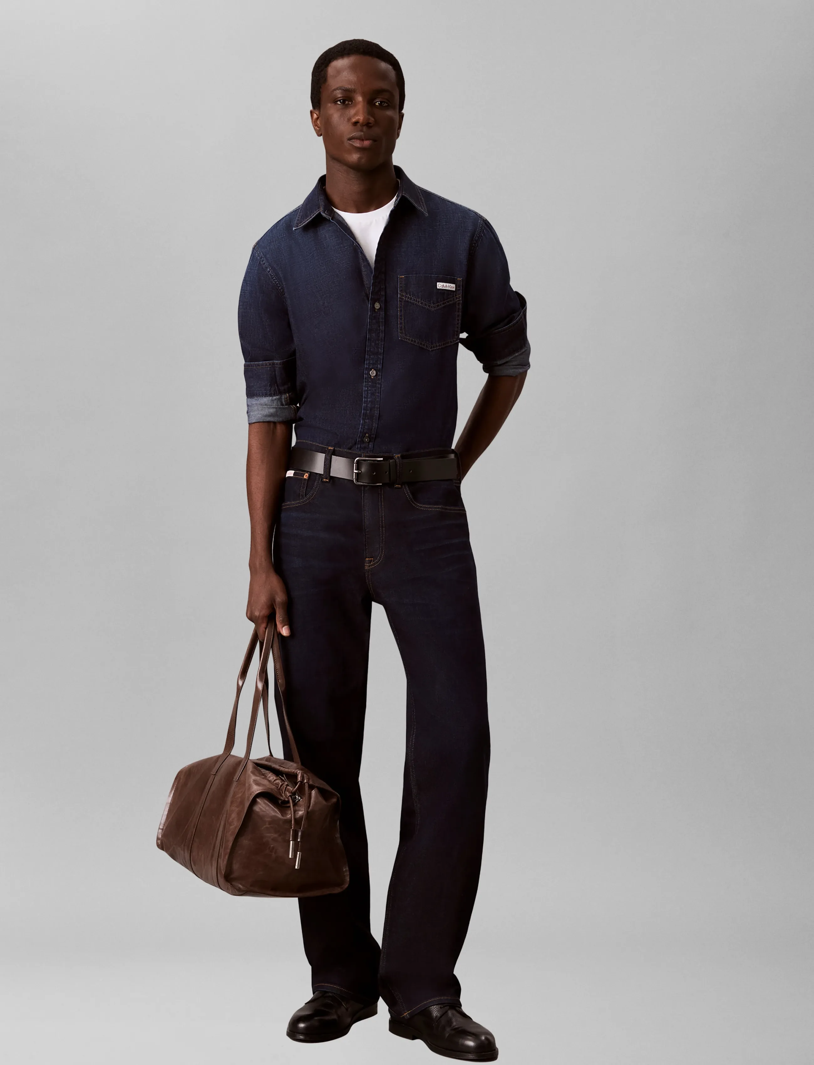 Calvin Klein Jeans ESSENTIAL CLASSIC FELDMAN SHIRT - Kläder - FELDMAN / navy