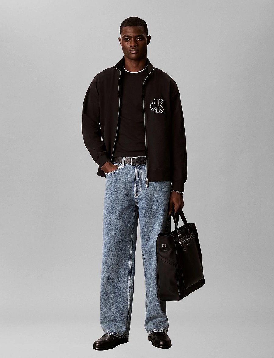 Calvin Klein Jeans - RELAXED BAGGY SILVER STONE JEAN - loose jeans - silver stone - 0