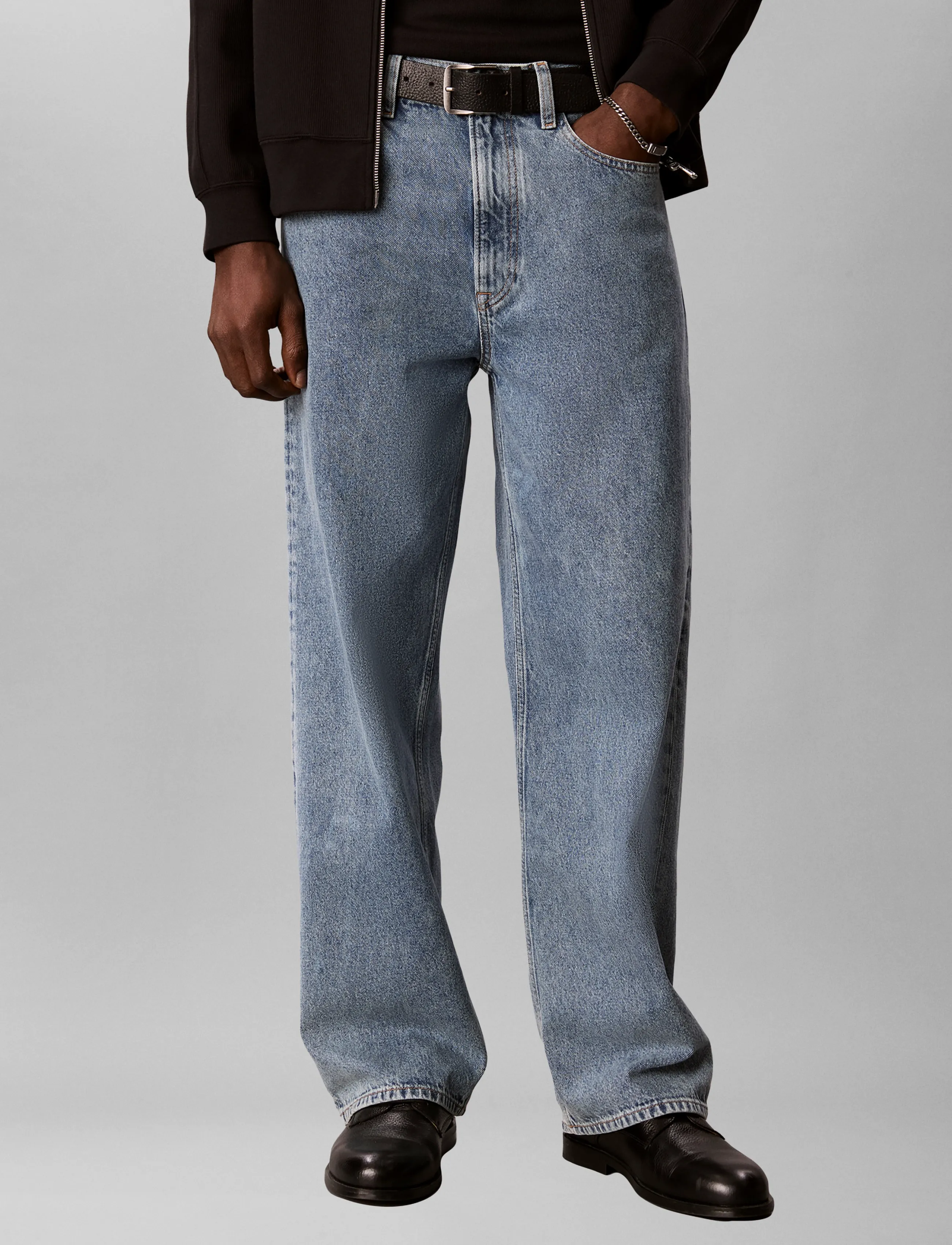 Calvin Klein Jeans - RELAXED BAGGY SILVER STONE JEAN - silver stone - 3