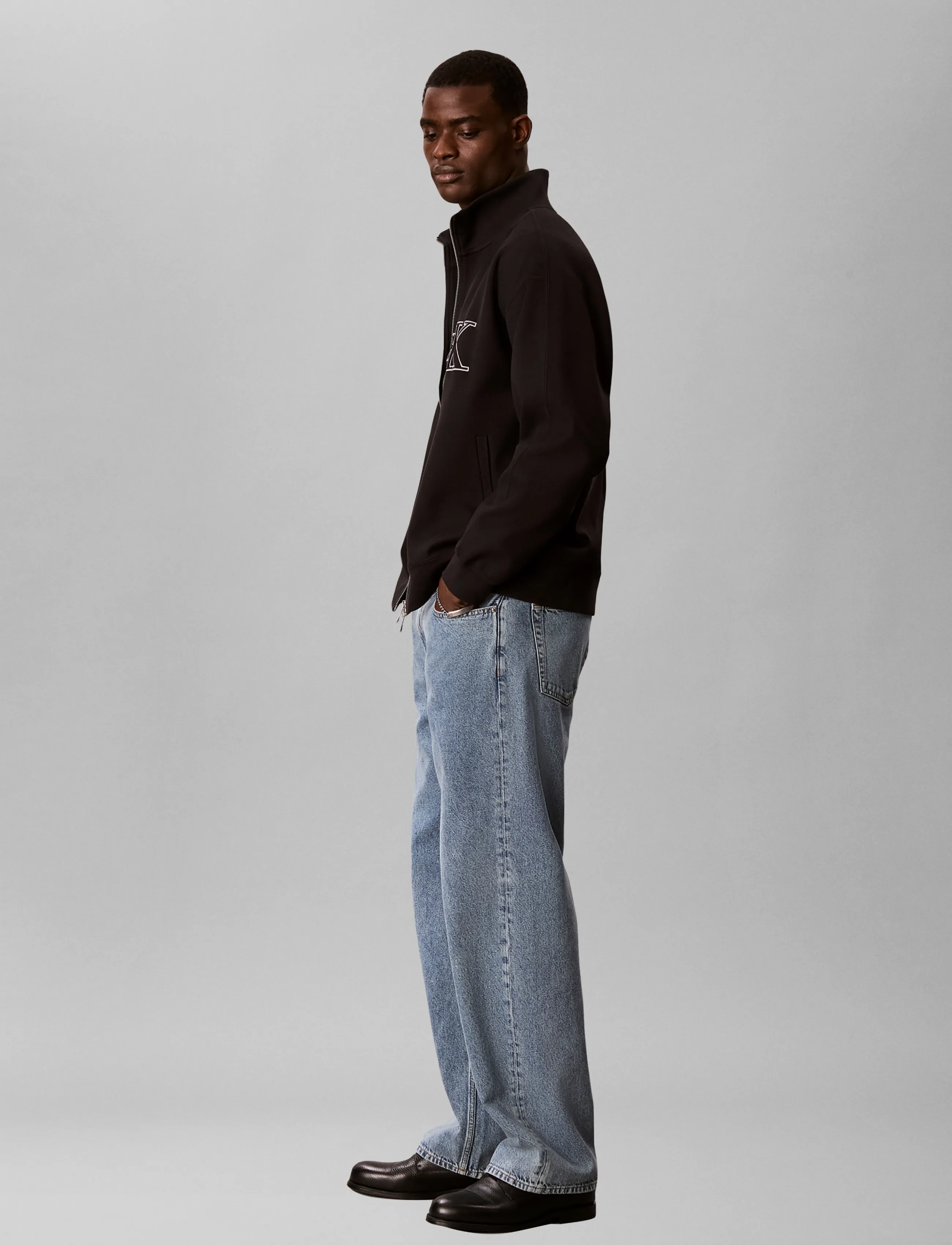 Calvin Klein Jeans RELAXED BAGGY SILVER STONE JEAN - Streetstyle - SILVER STONE / blue