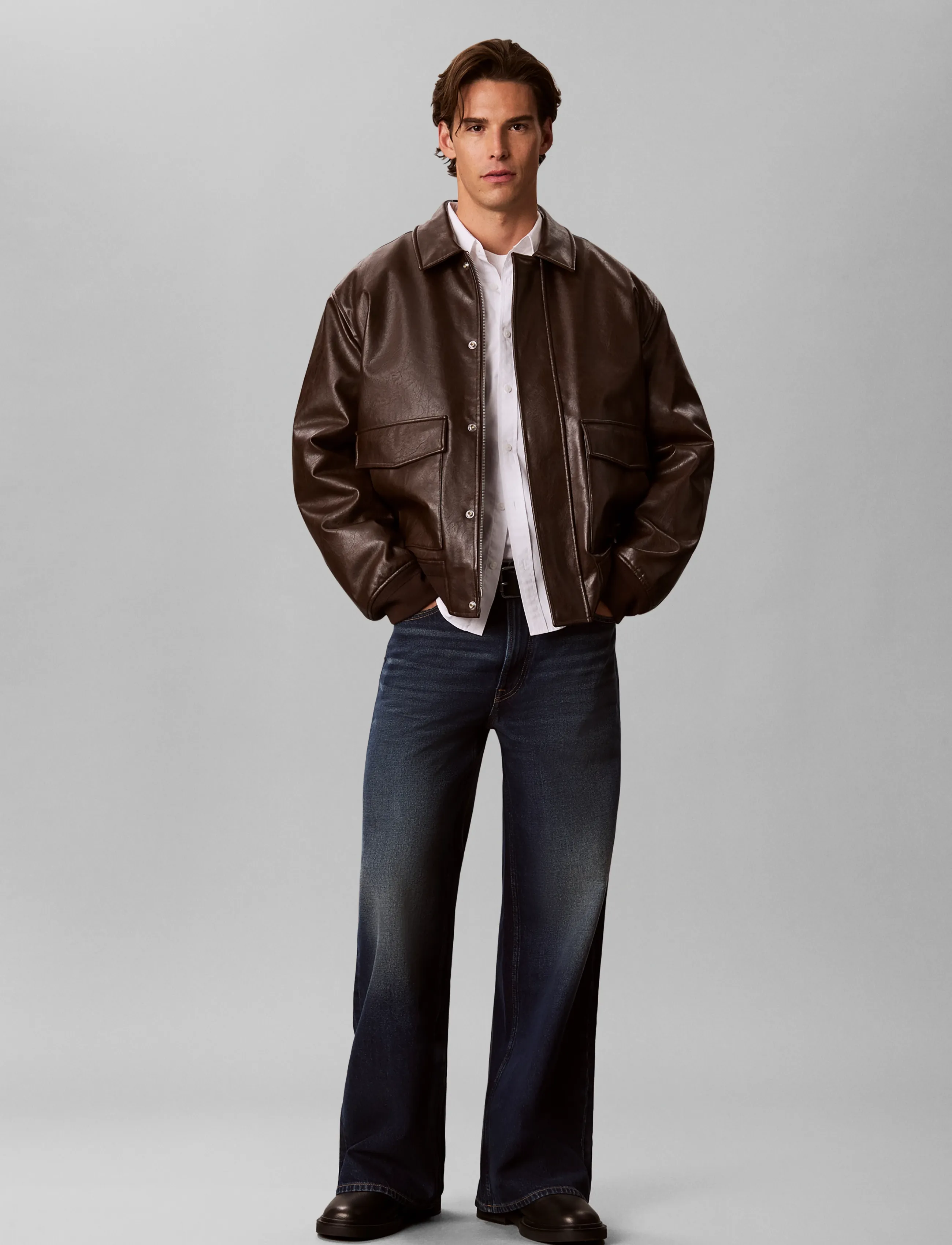 Calvin Klein Jeans RELAXED STRAIGHT DARK CHELSEA - Kläder - DARK CHELSEA / navy