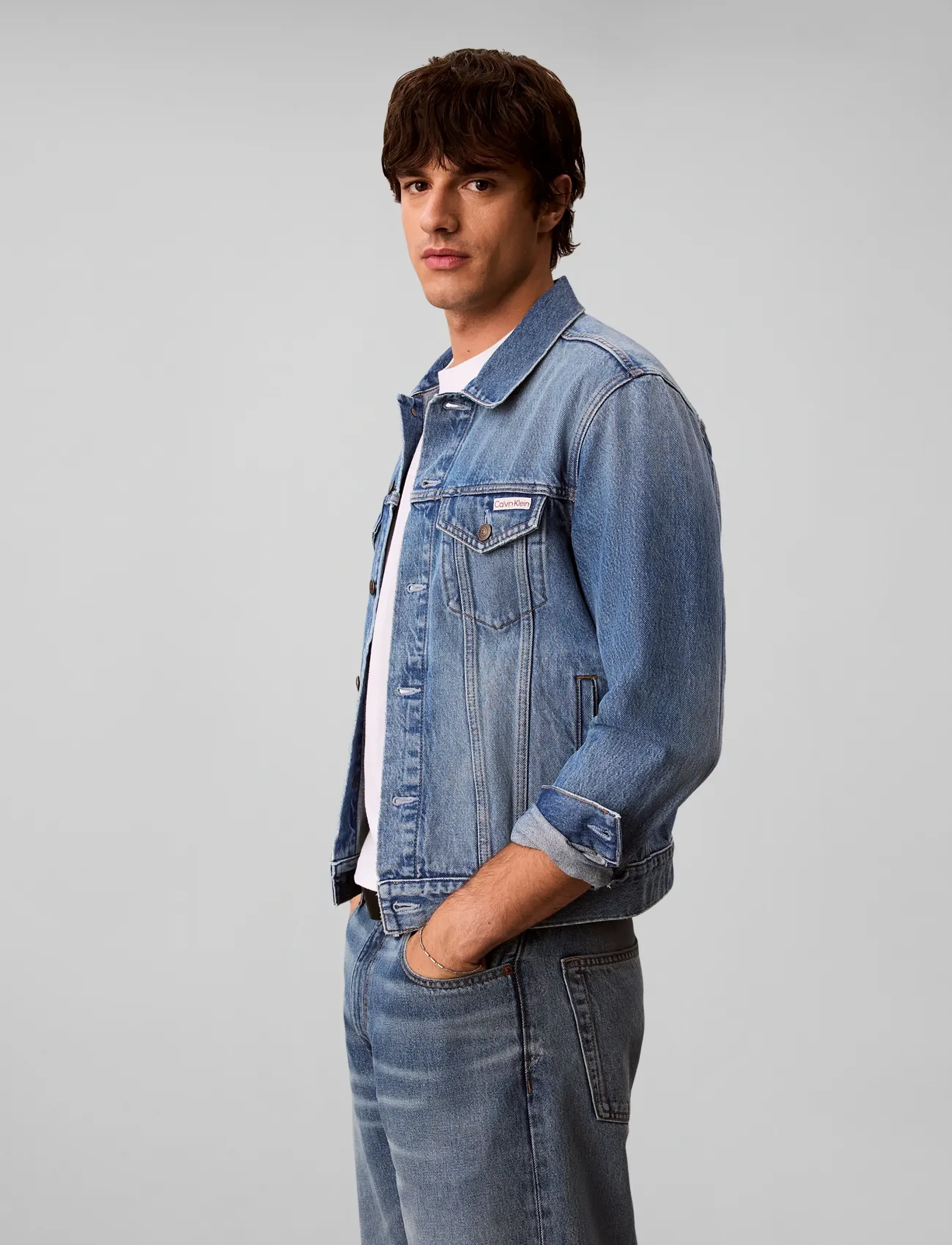 Calvin Klein Jeans - WHEATGRASS CLASSIC TRUCKER - wheatgrass - 5