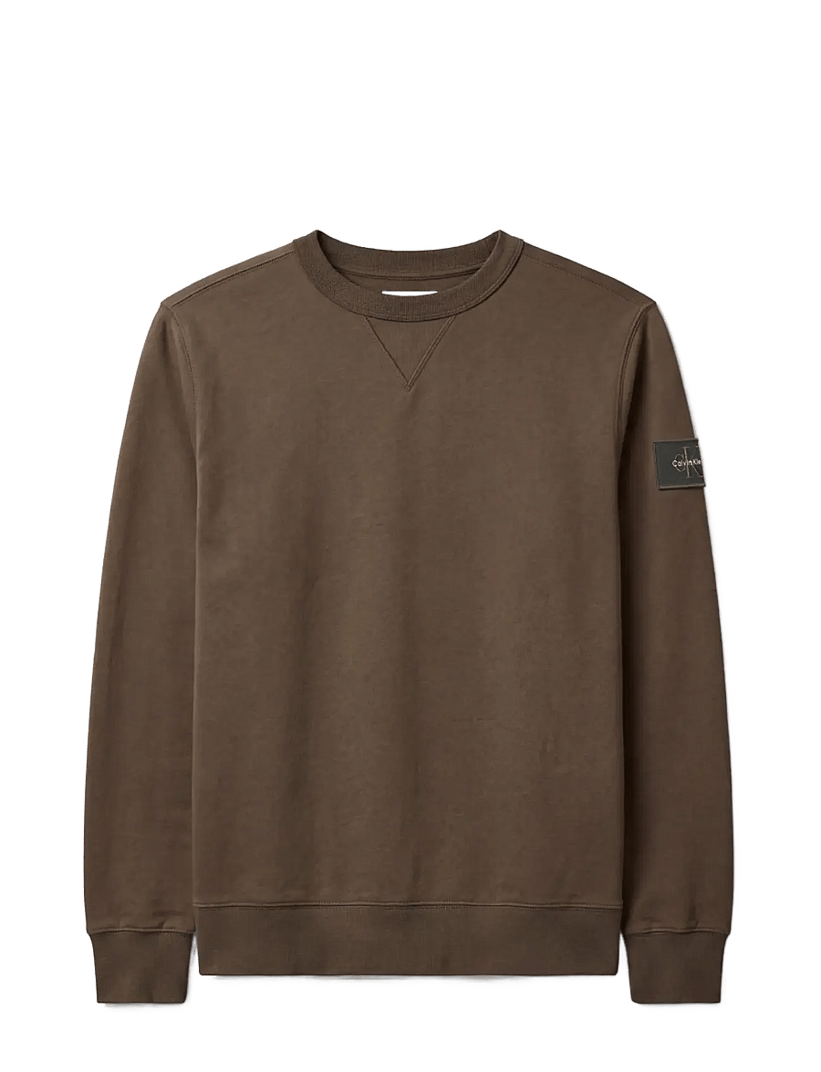 Calvin Klein Jeans - LS 350TERRY BADGE CN SWTSHRT - sweatshirts - olive night - 1