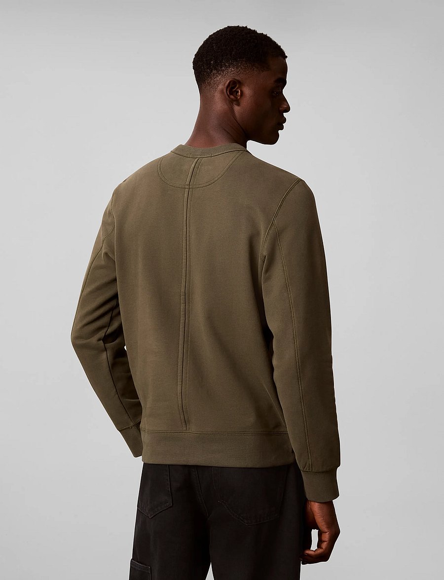 Calvin Klein Jeans - LS 350TERRY BADGE CN SWTSHRT - sweatshirts - olive night - 2