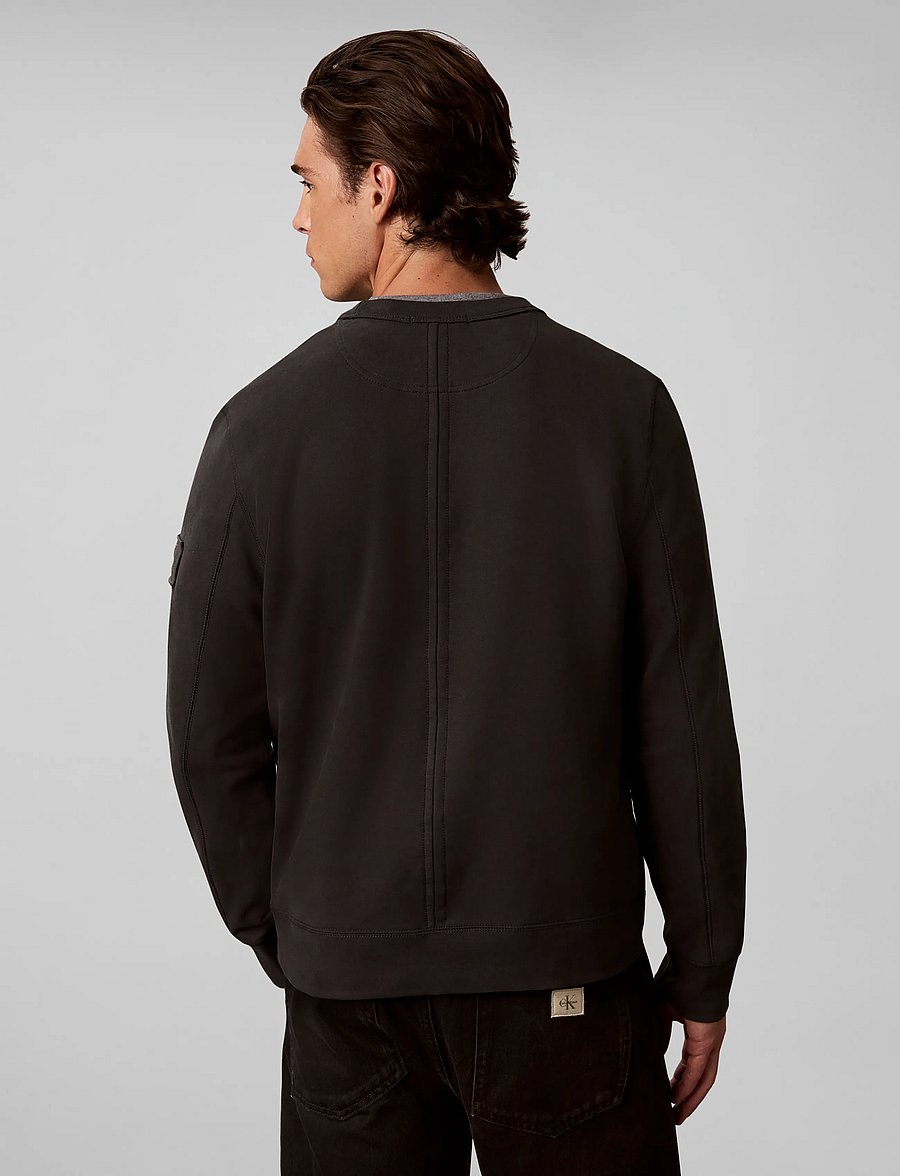 Calvin Klein Jeans - LS 350TERRY BADGE CN SWTSHRT - shoppa efter stil - pirate black - 2