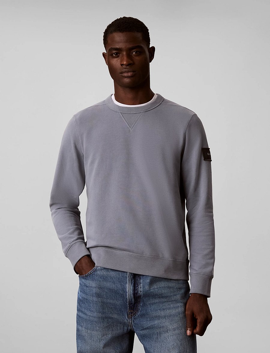 Calvin Klein Jeans - LS EU 350TERRY BADGE CN SWEATSHI - sweatshirts - steel gray - 3