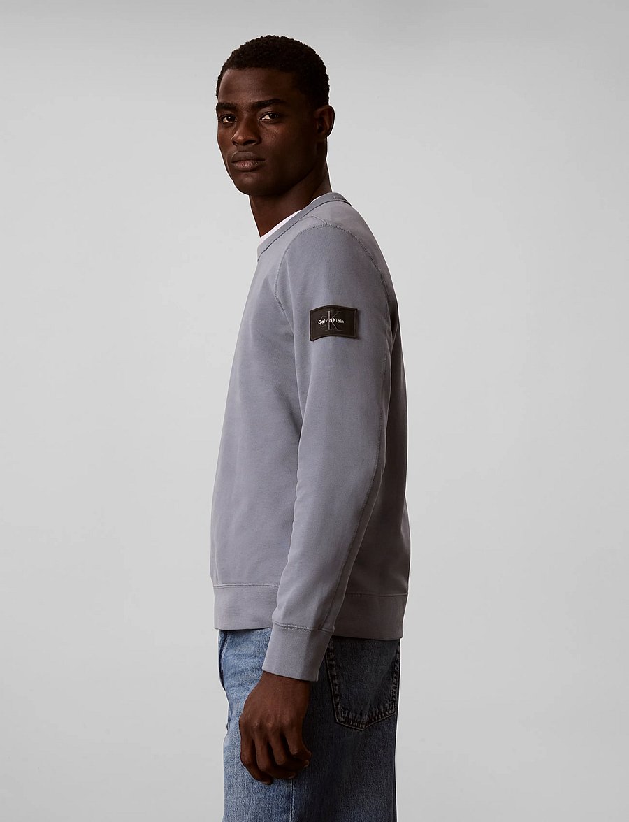 Calvin Klein Jeans - LS EU 350TERRY BADGE CN SWEATSHI - sweatshirts - steel gray - 5