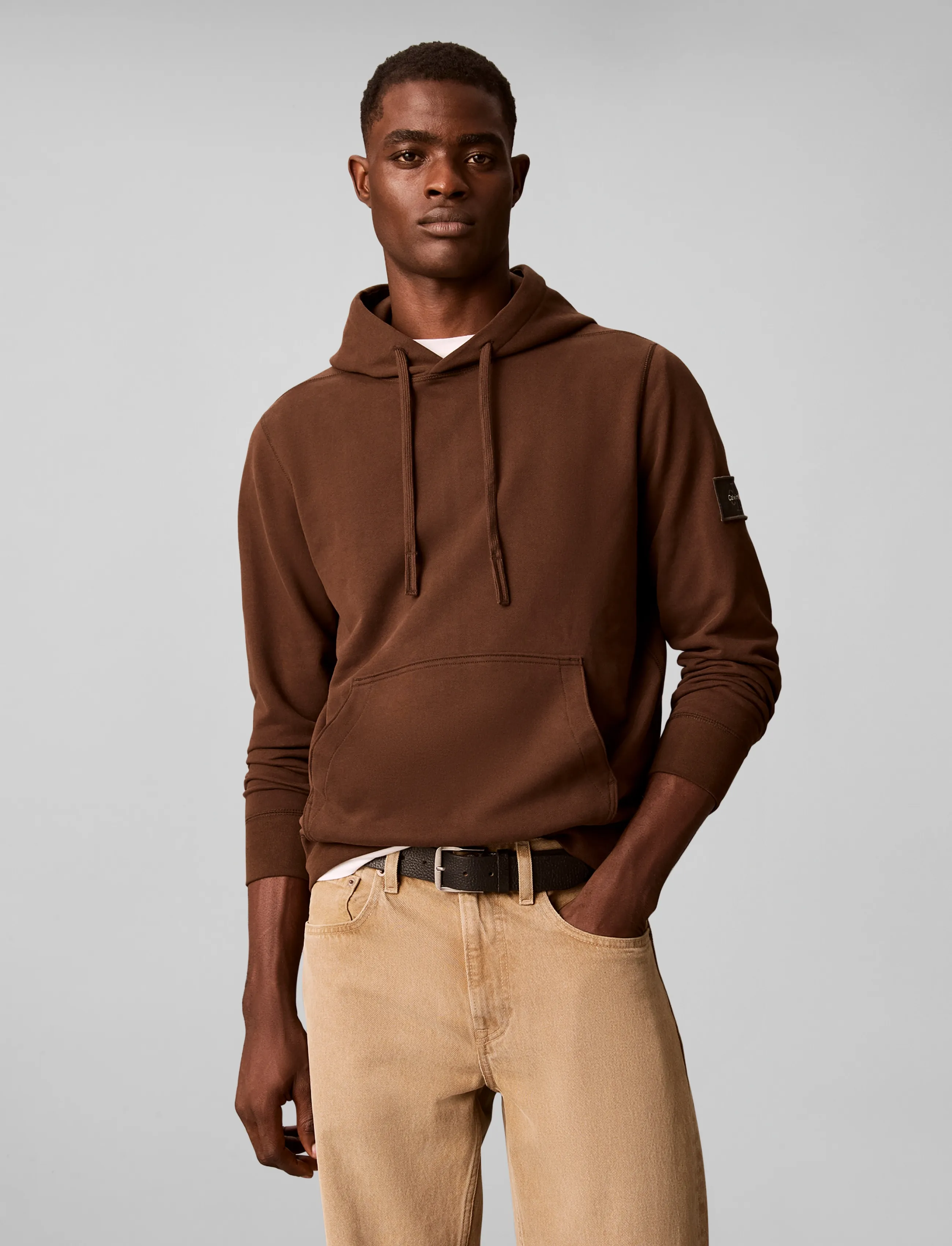 Calvin Klein Jeans - LS EU 350TERRY BADGE HOODIE - kapuzenpullover - brown cork - 3