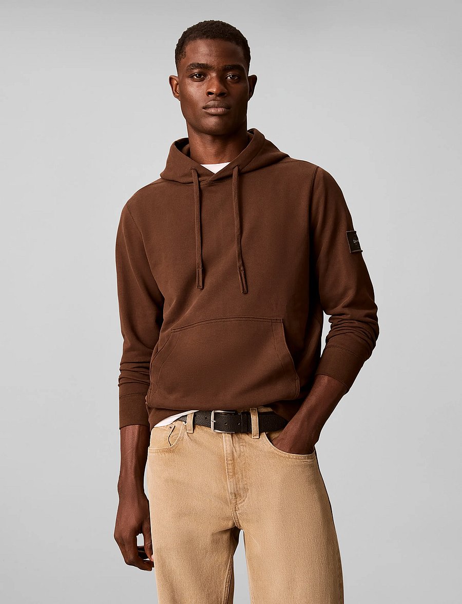 Calvin Klein Jeans - LS EU 350TERRY BADGE HOODIE - kapuzenpullover - brown cork - 3