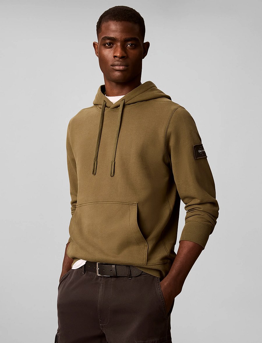 Calvin Klein Jeans - LS EU 350TERRY BADGE HOODIE - kapuzenpullover - olive night - 3