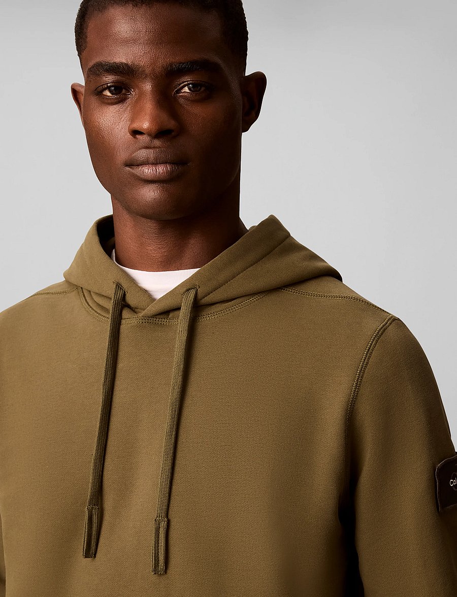 Calvin Klein Jeans - LS EU 350TERRY BADGE HOODIE - kapuzenpullover - olive night - 4