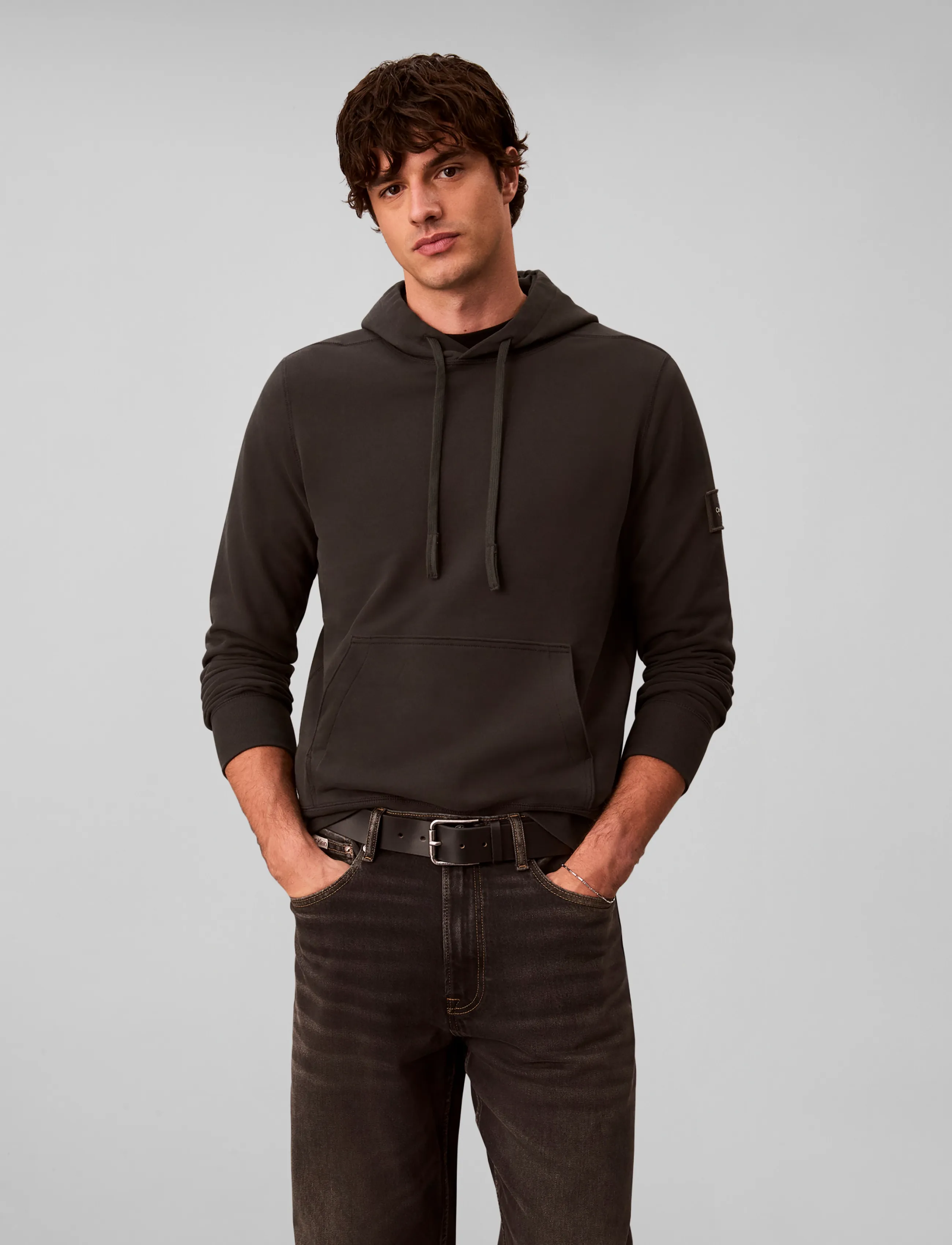 Calvin Klein Jeans - LS EU 350TERRY BADGE HOODIE - hoodies - pirate black - 3