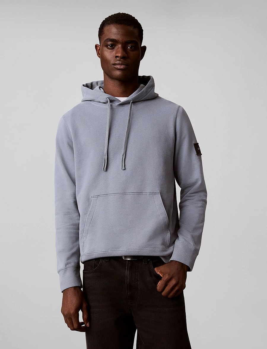 Calvin Klein Jeans - LS EU 350TERRY BADGE HOODIE - hoodies - steel gray - 4