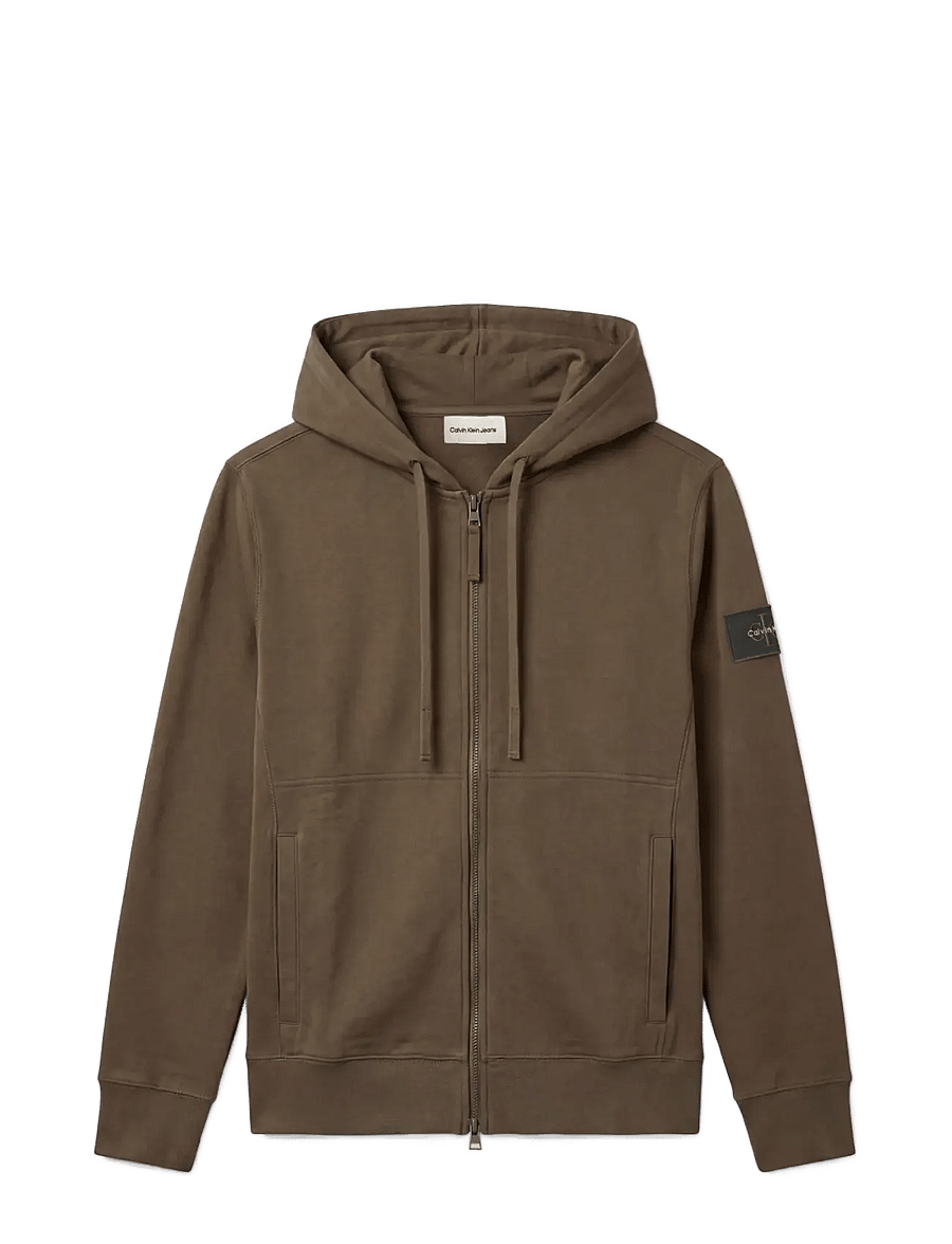 Calvin Klein Jeans - LS EU 350TERRY BADGE FZ HOODIE - kapuzenpullover - olive night - 1