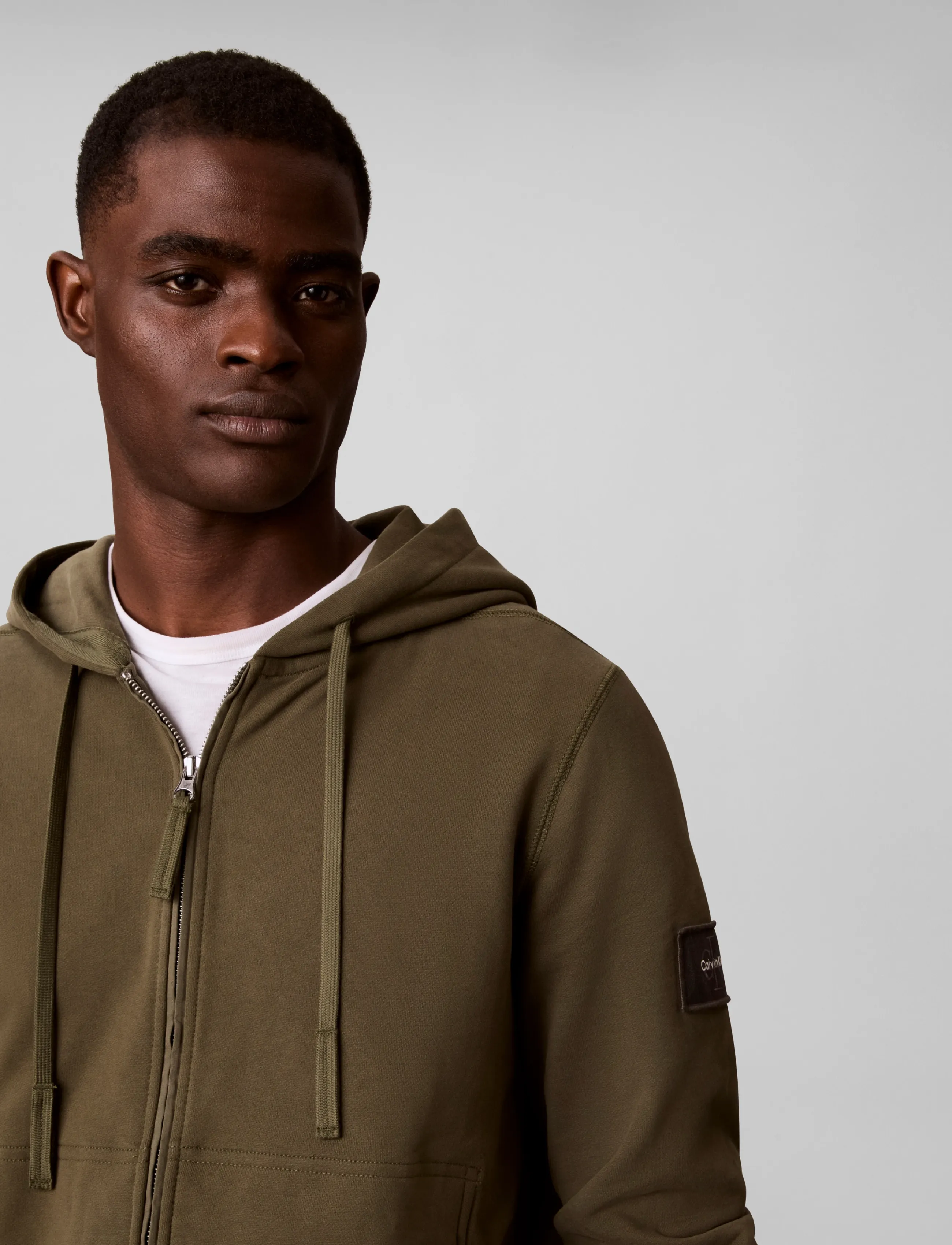 Calvin Klein Jeans - LS EU 350TERRY BADGE FZ HOODIE - kapuzenpullover - olive night - 4