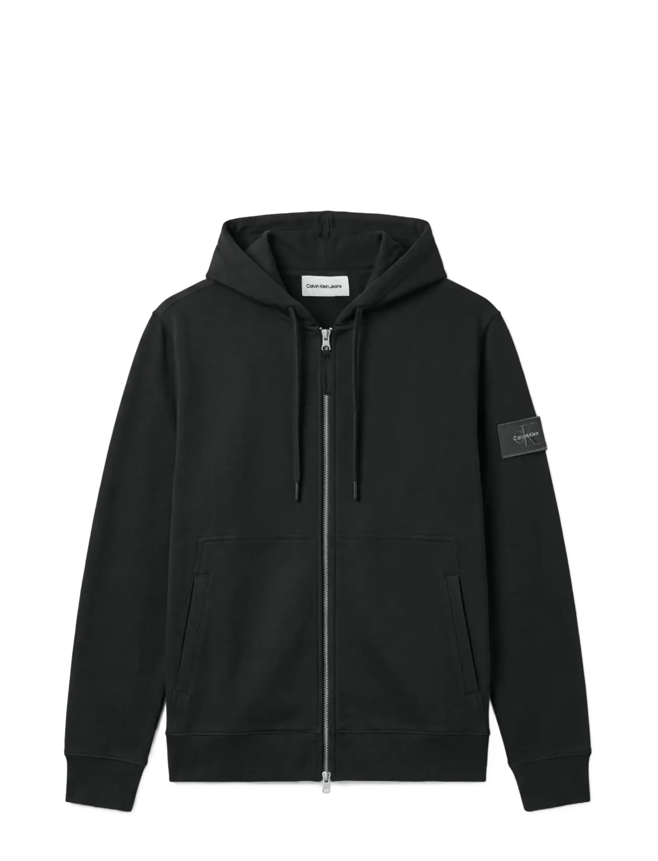 Calvin Klein Jeans - LS EU 350TERRY BADGE FZ HOODIE - hættetrøjer - pirate black - 1
