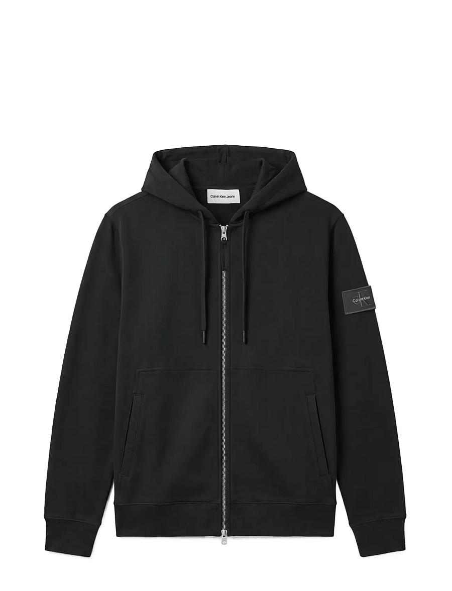 Calvin Klein Jeans - LS EU 350TERRY BADGE FZ HOODIE - hættetrøjer - pirate black - 1