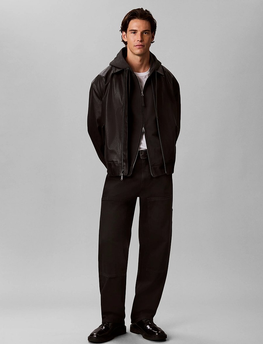 Calvin Klein Jeans - LS EU 350TERRY BADGE FZ HOODIE - hættetrøjer - pirate black - 0
