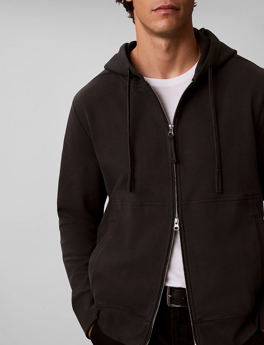 Calvin Klein Jeans - LS EU 350TERRY BADGE FZ HOODIE - hættetrøjer - pirate black - 4
