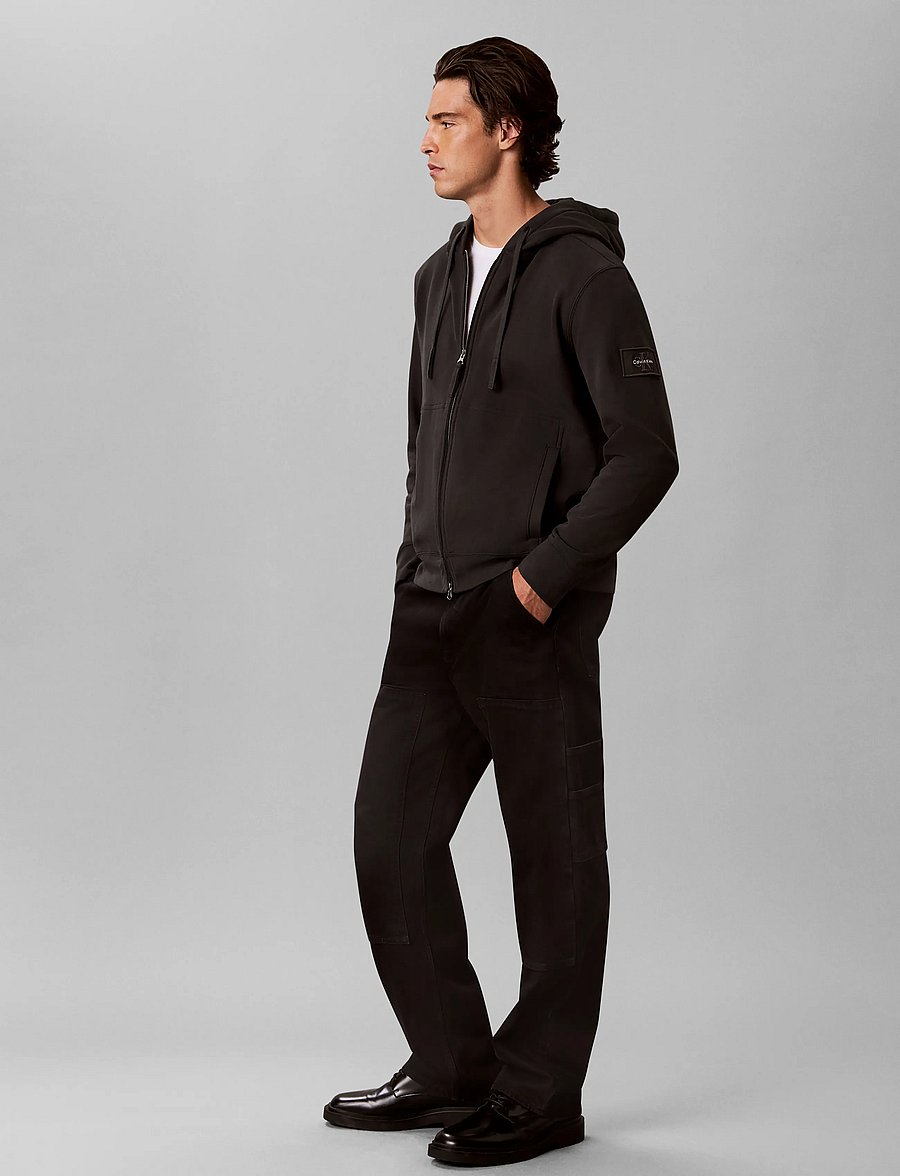 Calvin Klein Jeans - LS EU 350TERRY BADGE FZ HOODIE - hættetrøjer - pirate black - 5