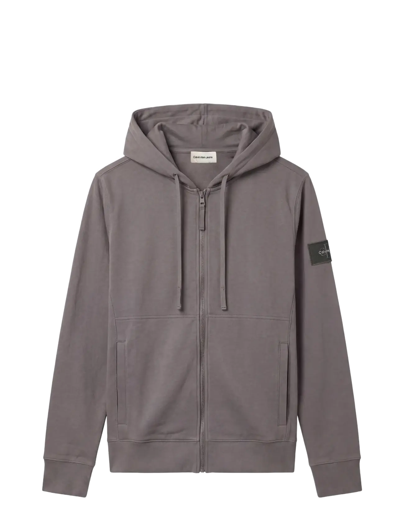 Calvin Klein Jeans - LS EU 350TERRY BADGE FZ HOODIE - kapuzenpullover - steel gray - 1