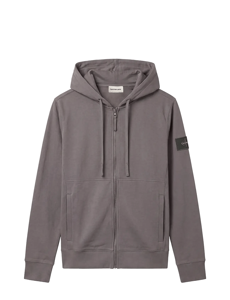 Calvin Klein Jeans - LS EU 350TERRY BADGE FZ HOODIE - kapuzenpullover - steel gray - 1
