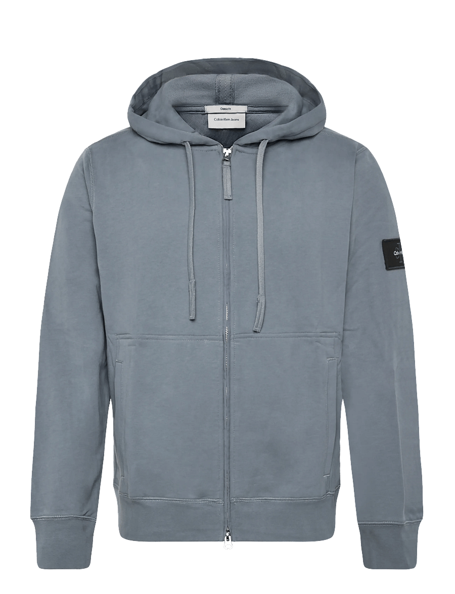 Calvin Klein Jeans - LS EU 350TERRY BADGE FZ HOODIE - kapuzenpullover - steel gray - 1