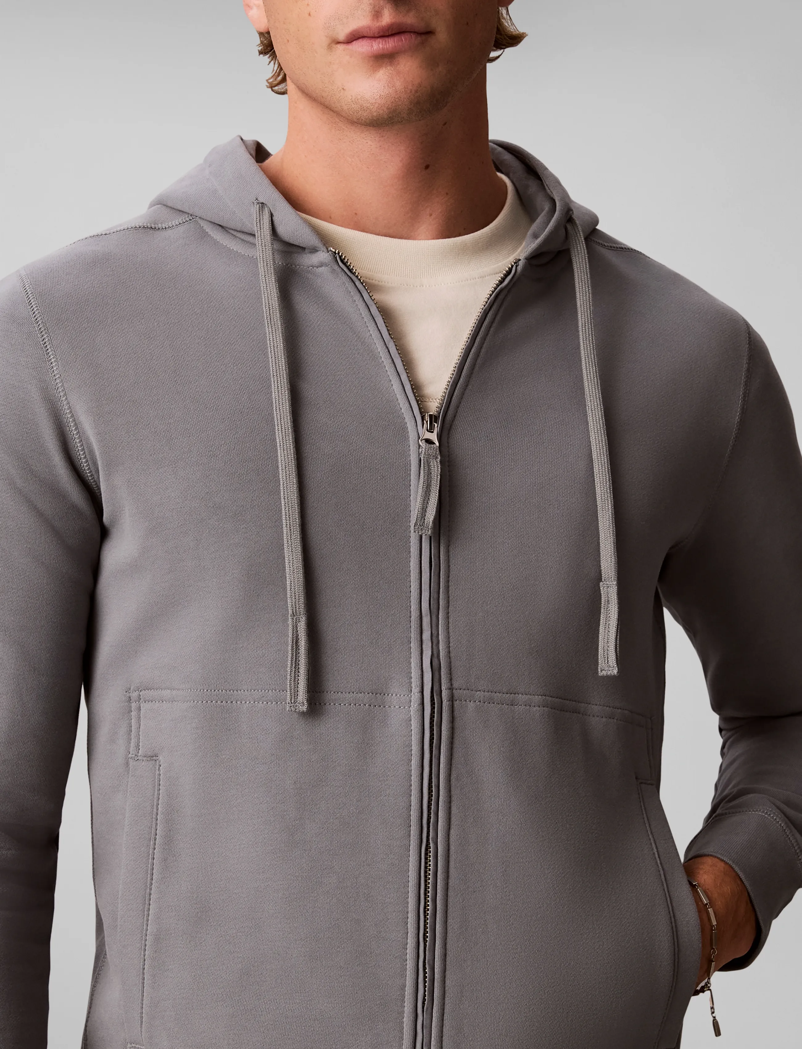 Calvin Klein Jeans - LS EU 350TERRY BADGE FZ HOODIE - kapuzenpullover - steel gray - 4