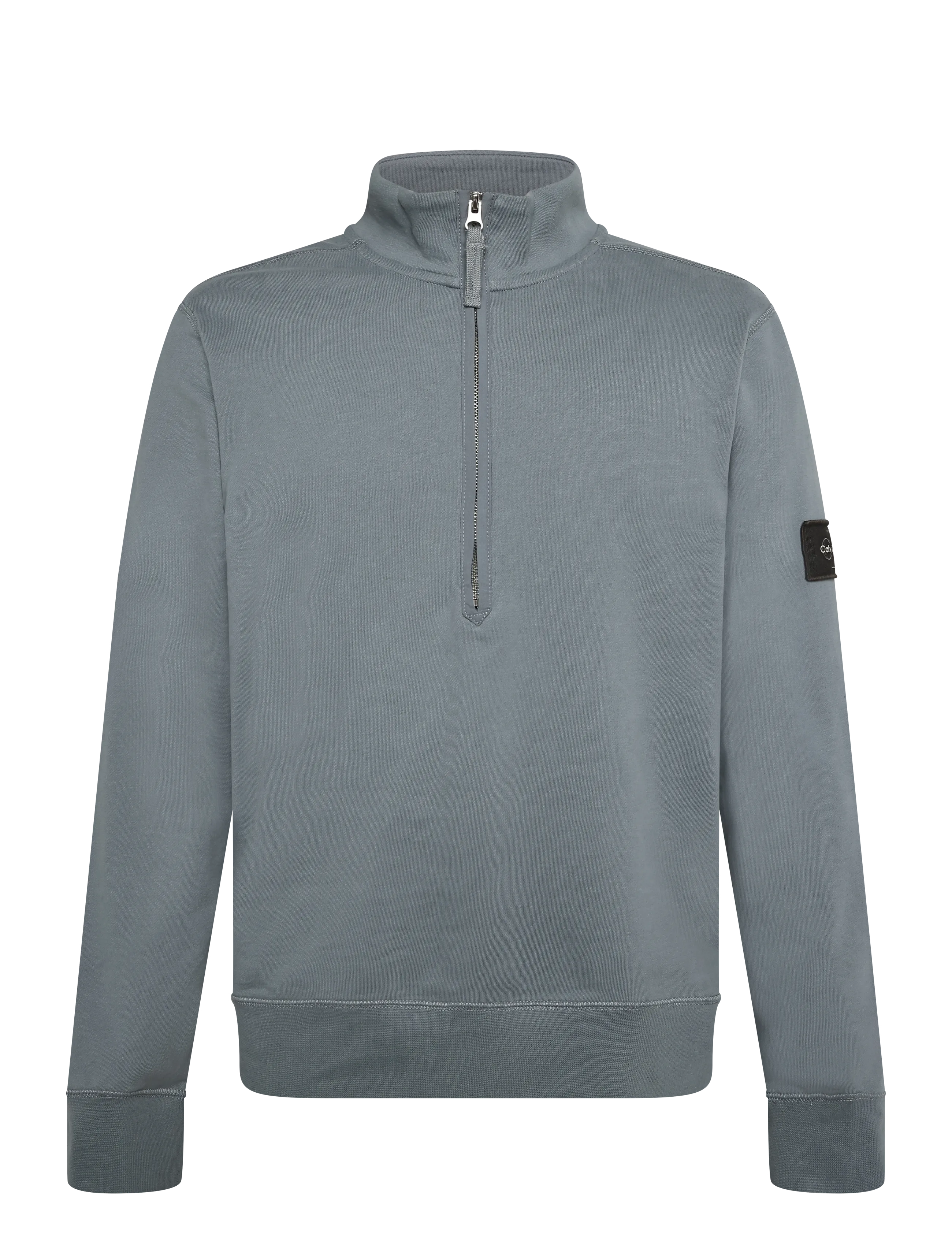 Calvin Klein Jeans LS EU 350TERRY BADGE QTR ZIP - Knitwear - STEEL GRAY / grey